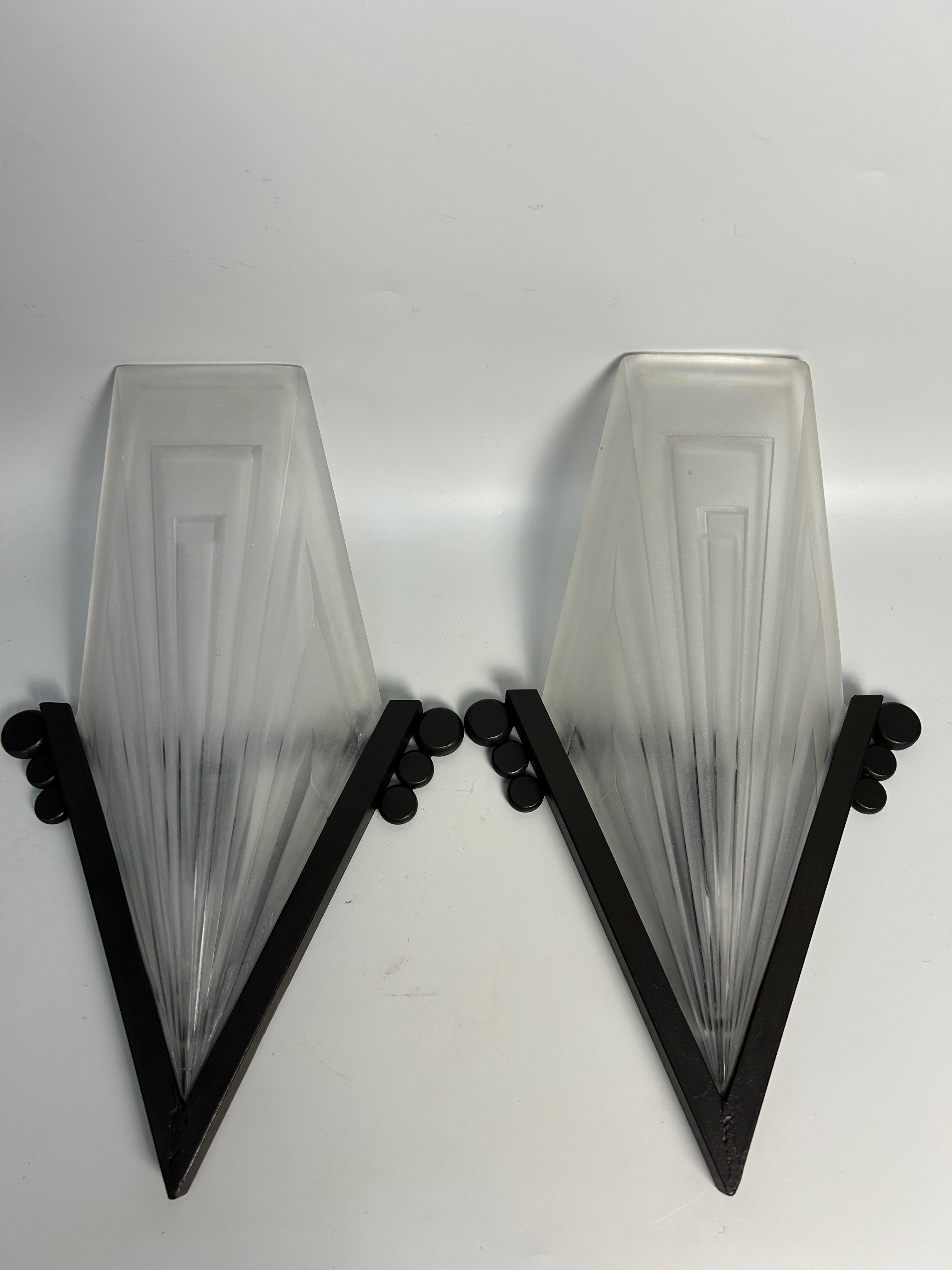 Degué Pareja de apliques Art Déco en Excelente estado para la venta en NANTES, FR