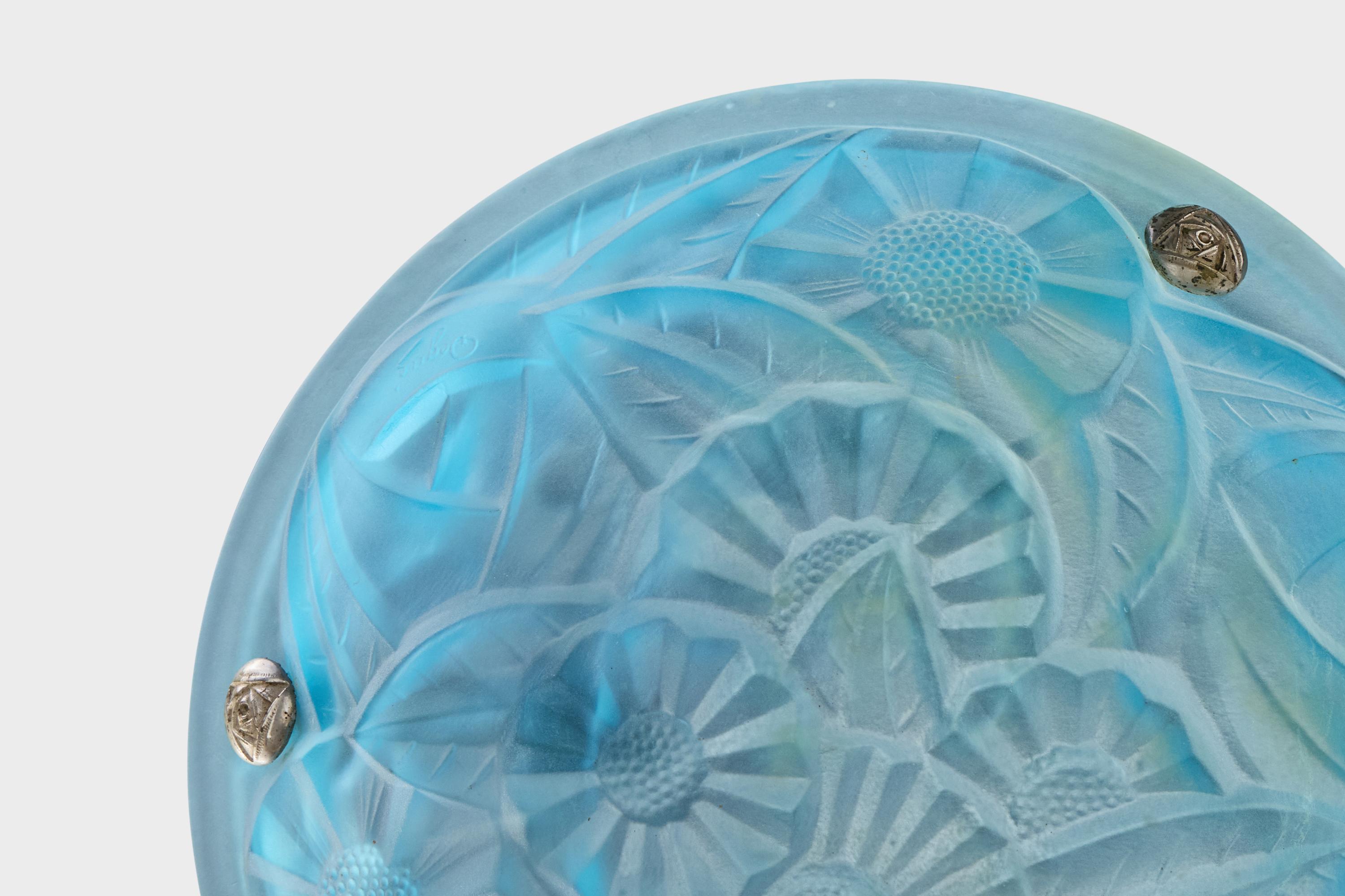 Degué, Lámpara colgante, Vidrio, Metal, Francia, Años 30 en venta 1