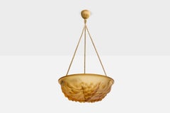 Degué, Pendant Light, Glass, Rope, France, 1930s