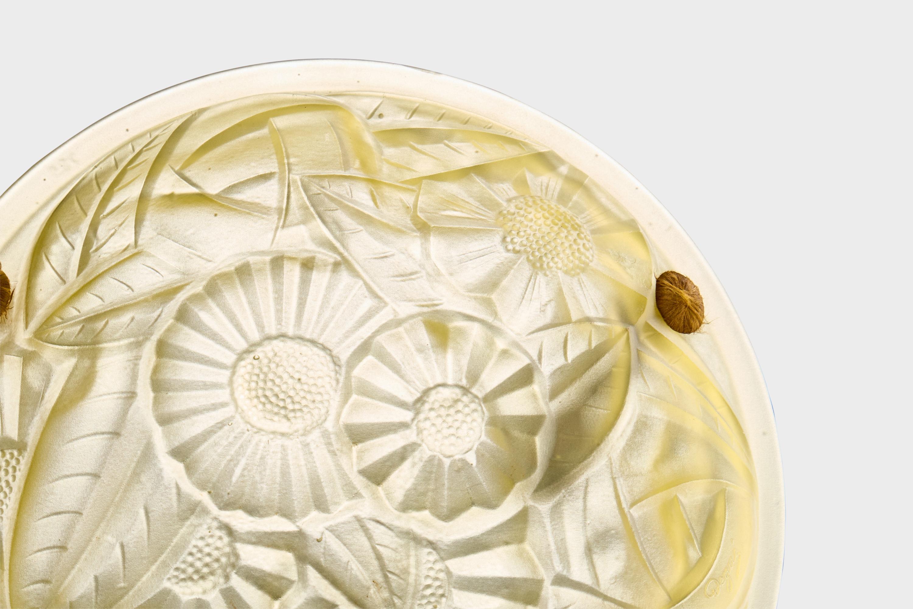Degué, lampe suspendue, verre, corde, France, années 1930 en vente 1