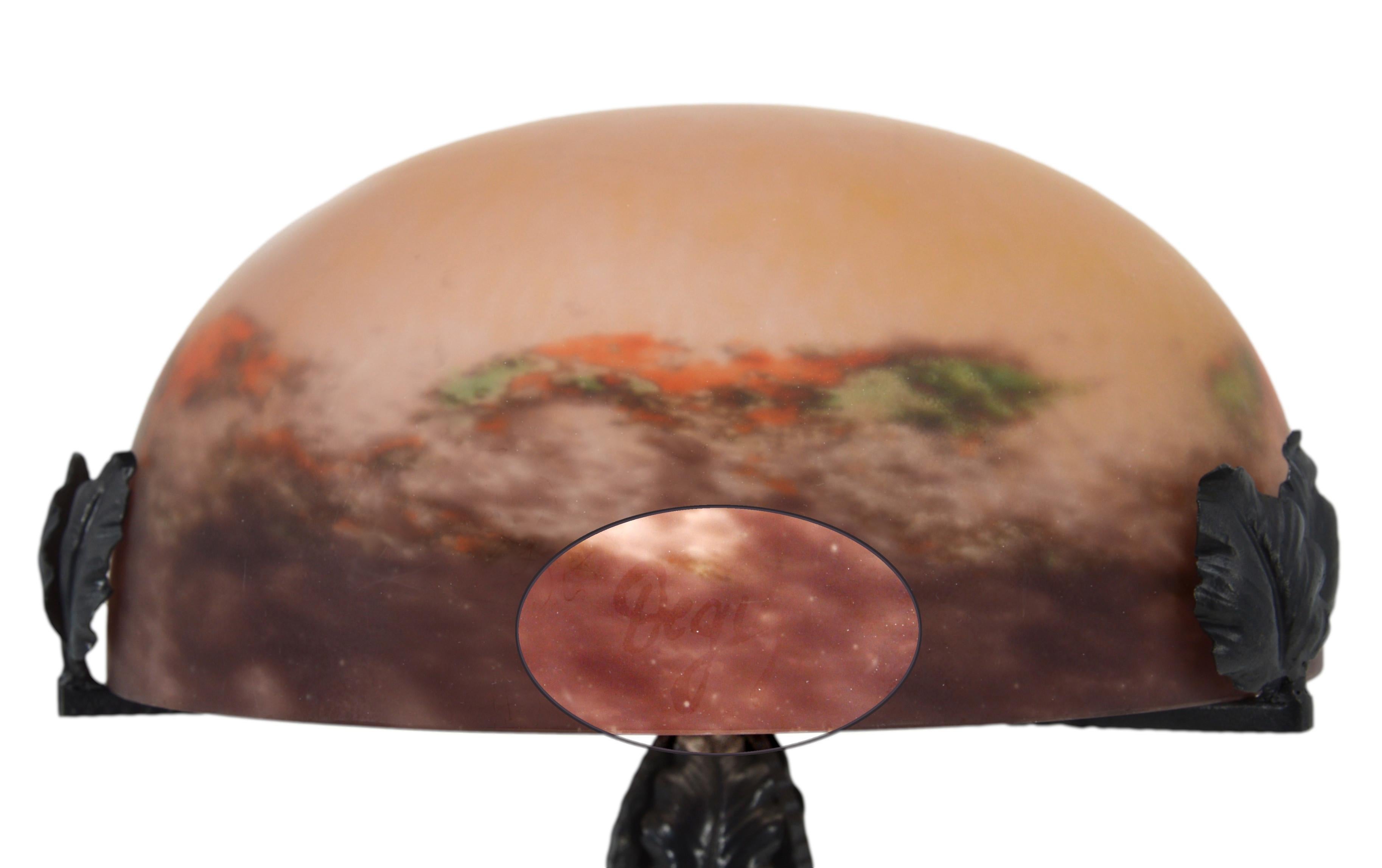 DEGUE Rare Art Deco Table Lamp, 1920 For Sale 1