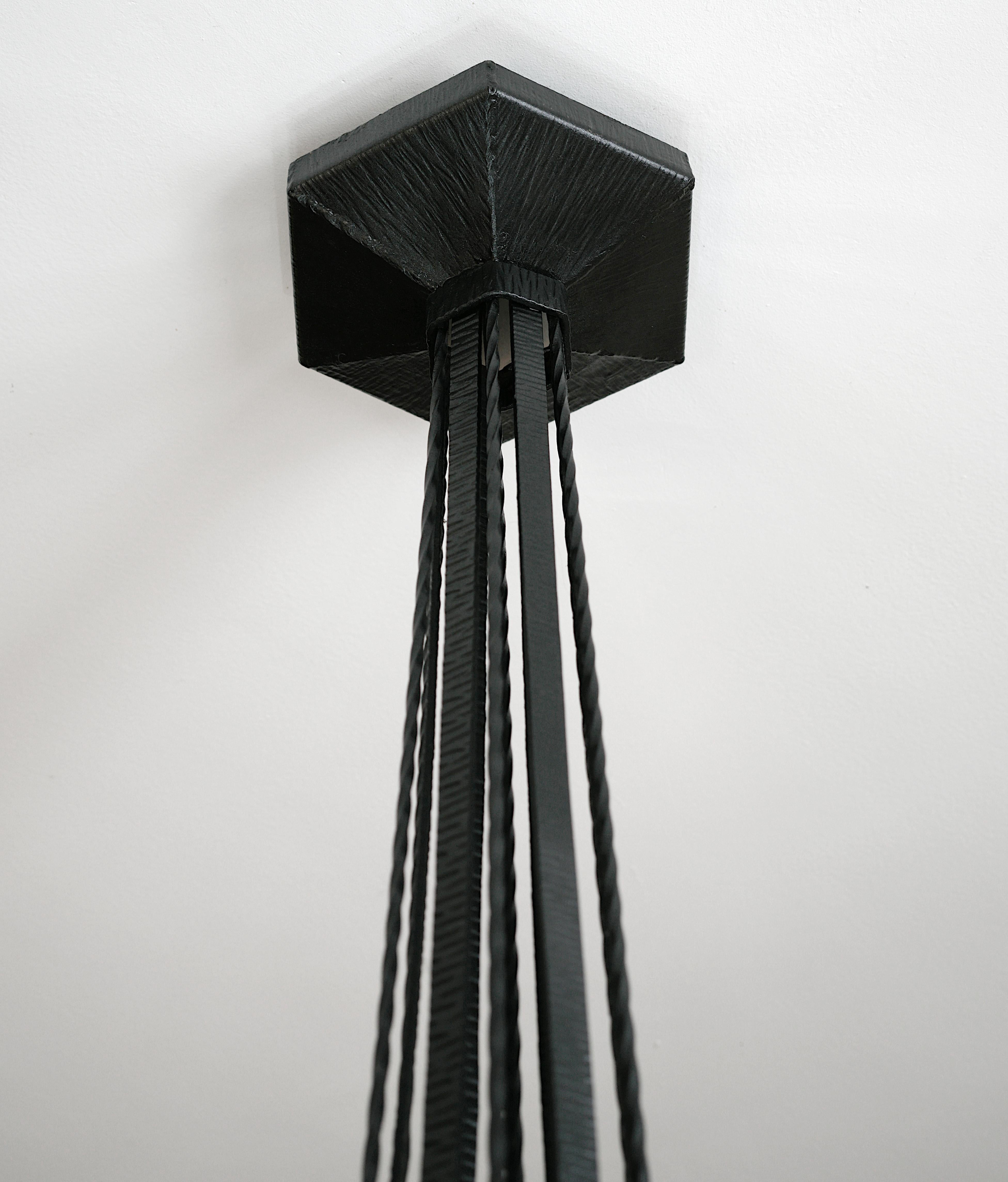 Degue Rare Large French Art Deco Chandelier, 1920 For Sale 8