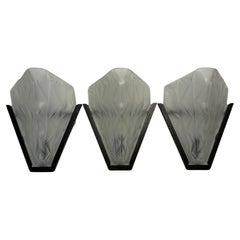 Degué Set di 3 luci da parete in stile Art&Deco