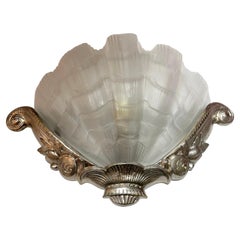 Degue Style Pair French 1930 art deco Wall Sconces Lamps Léon Hugue Paris