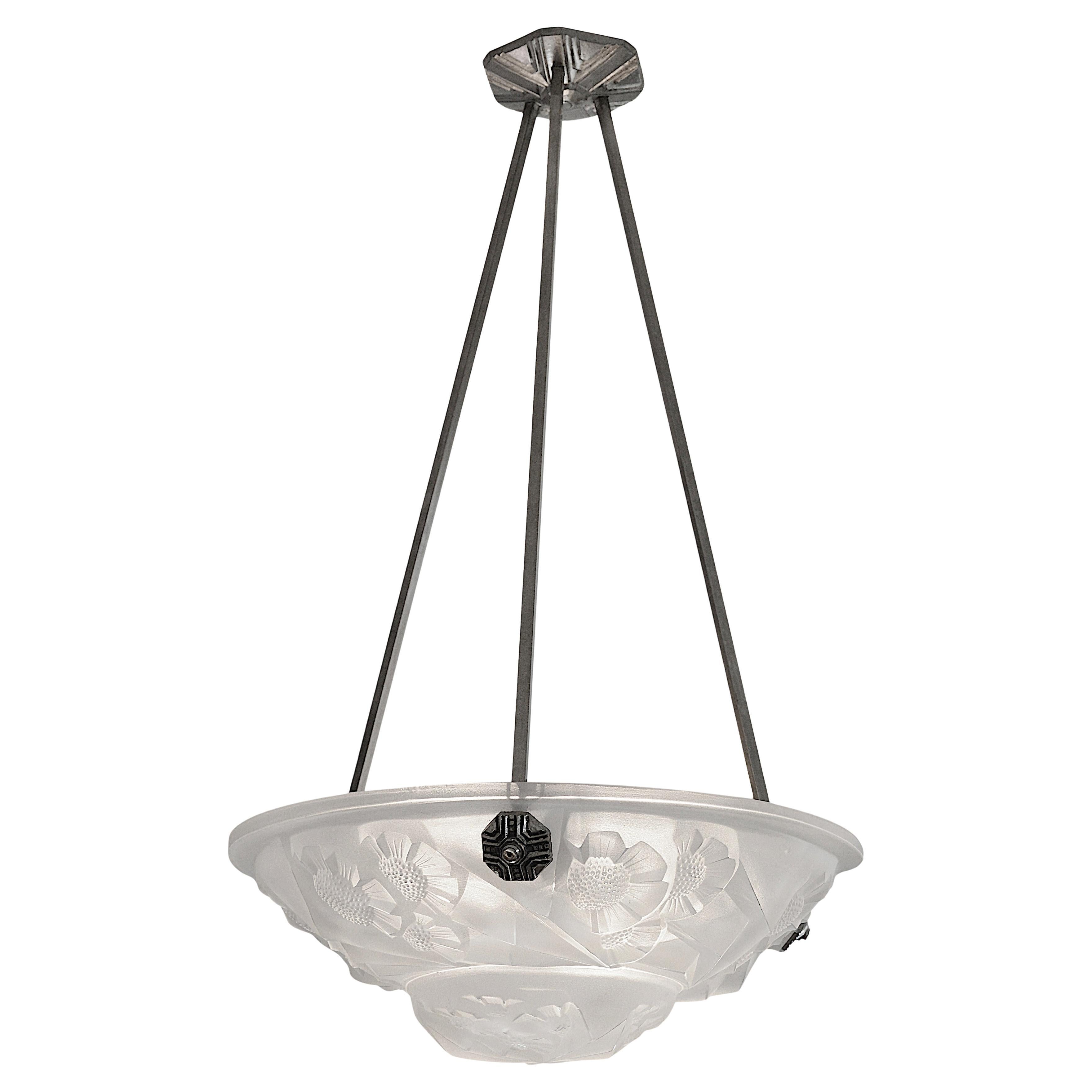 Lampadario a sospensione Degue Wide White, 1920