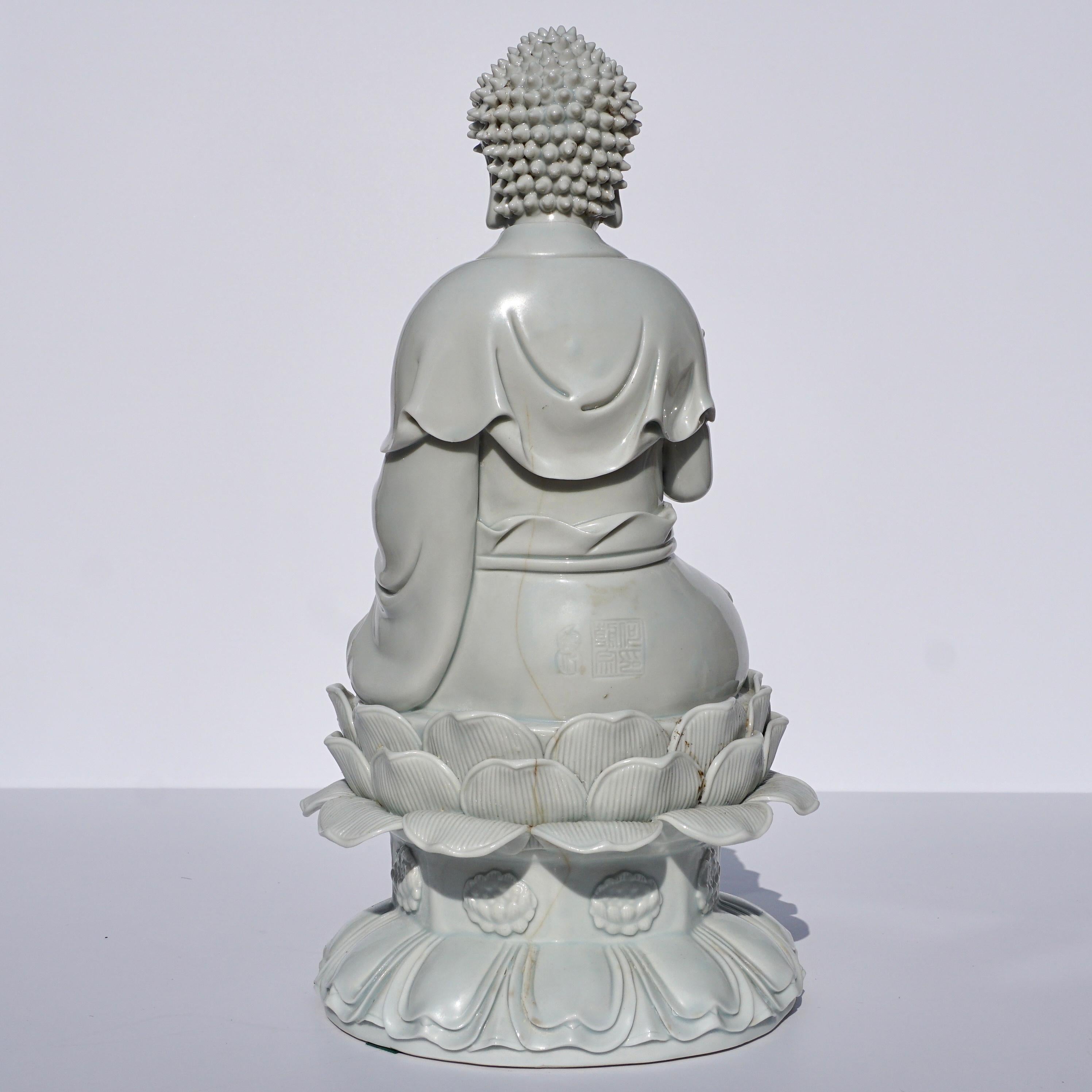 Cast Dehua Blanc De Chine Buddha
