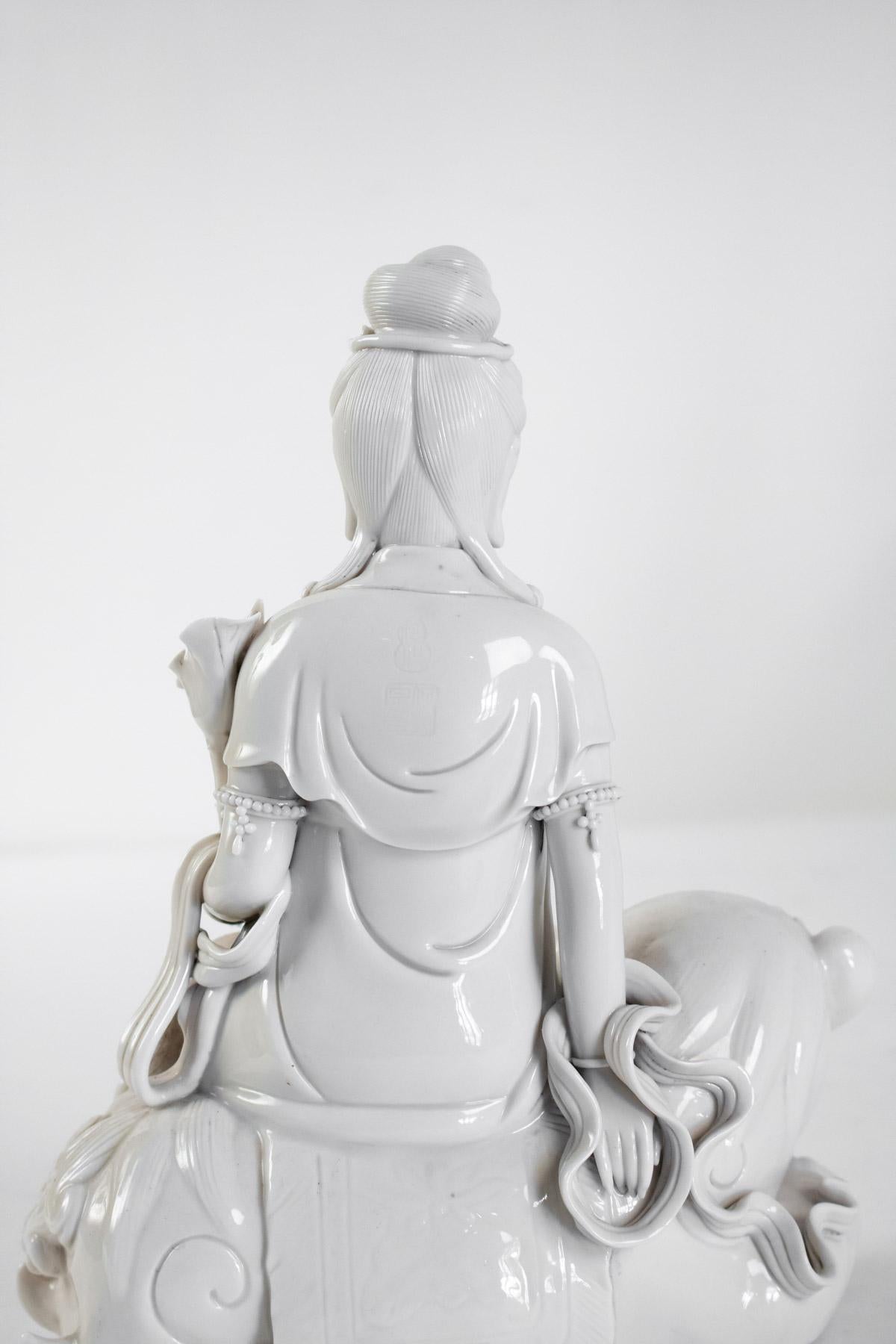 Dehua Porcelain Buddhist Deity, Chinese White, Asia, Quanine 1