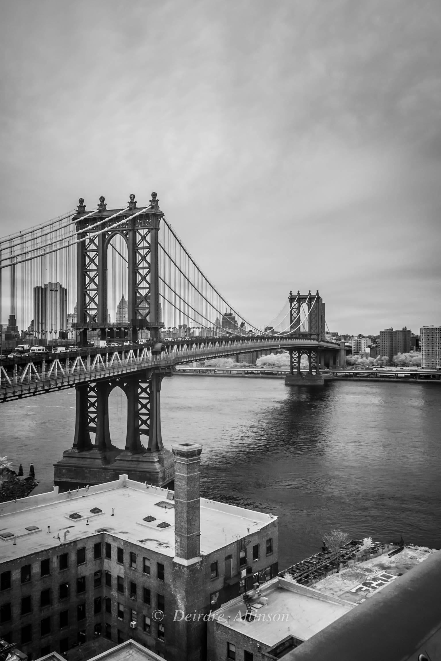 Black and White Photograph Deirdre Allinson - Connections. Le pont de Manhattan