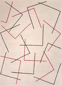 Deirdre Dyson AKIMBO contemporary Hand Knotted wool and silk rug
