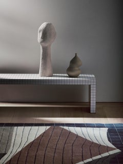 Deirdre Dyson NOTEPAPER hand knotted wool and silk rug