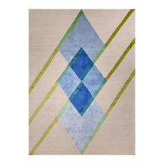Deirdre Dyson TENSION hand knotted wool and silk rug