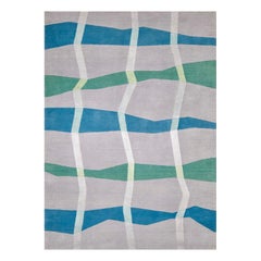 Deirdre Dyson TRACKS hand knotted wool and silk rug