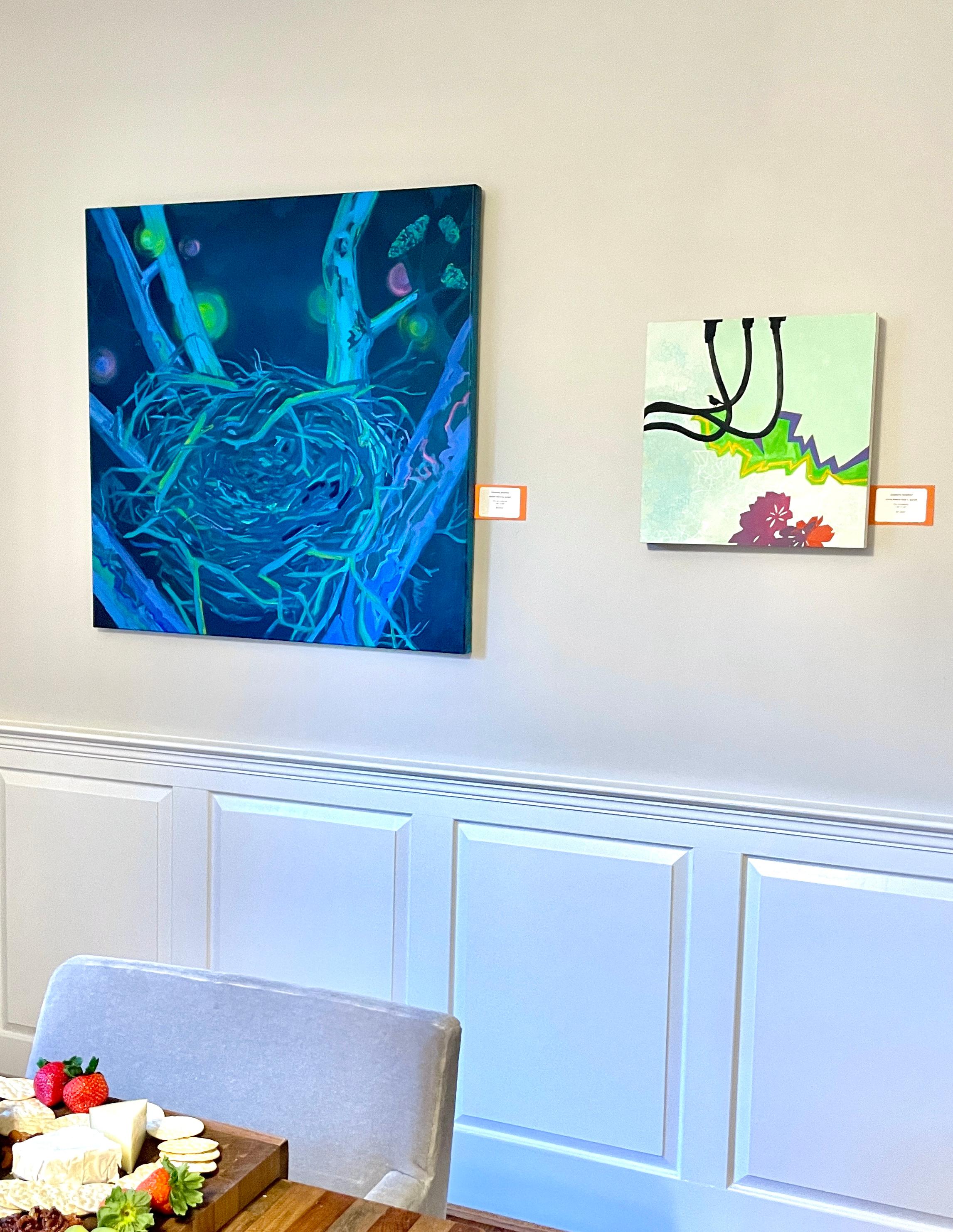 Deirdre Murphy's Nest Alchemy series explores the connection between neuron dendritic structures and songbird cup nests. The research was done at Lehigh University’s neuroscience department in collaboration with Dr. Jennifer Swann PhD funded by a