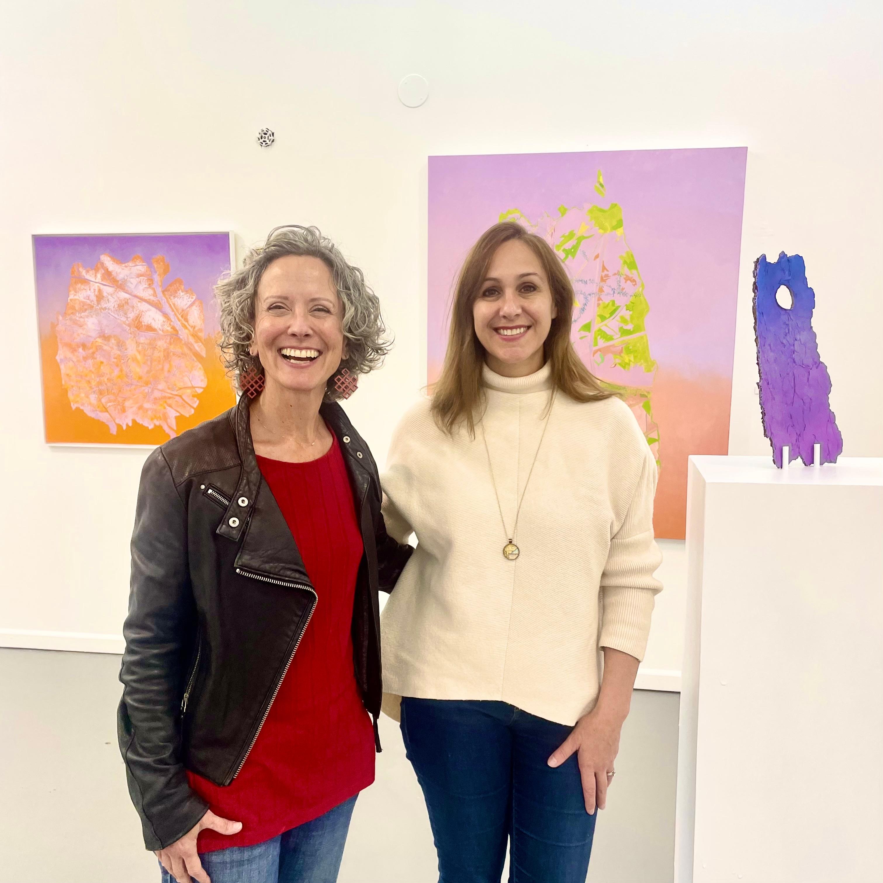 Gerahmtes, einzigartiges botanisches Tinten-Monoprint mit Collage, abstrakte rosa Blätter im Angebot 6