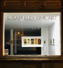 Matador, mixed media portrait of nude woman in dark garden