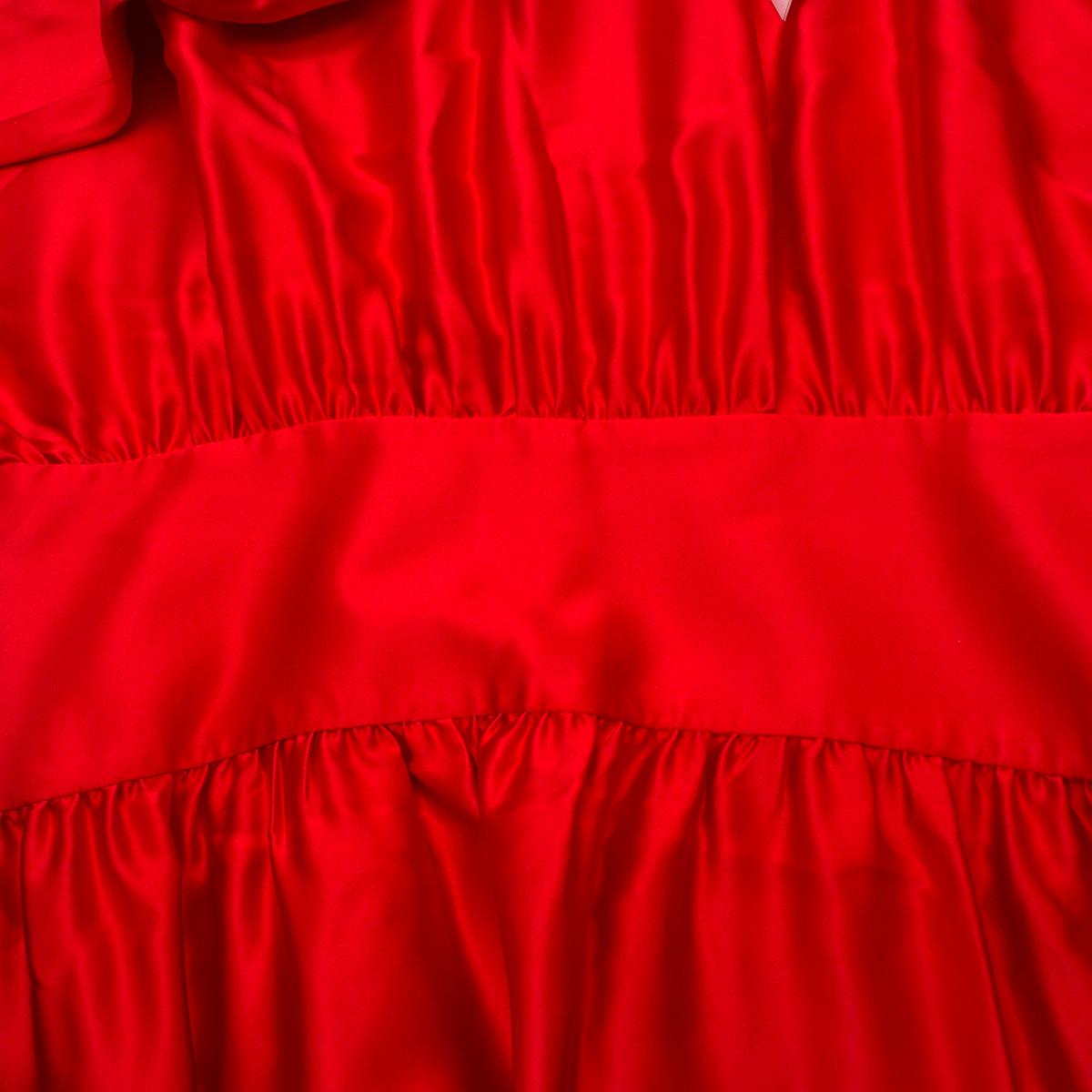 Deitas Hermine Gathered Satin Maxi Dress SIZE 40 In New Condition In London, GB