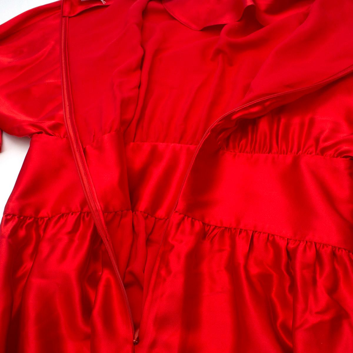 Women's Deitas Hermine Gathered Satin Maxi Dress SIZE 40