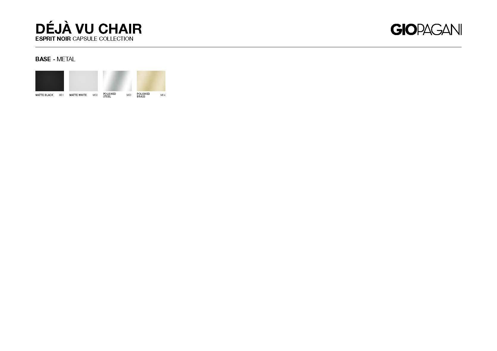 Déjà Vu Chair in Fabrics and Polished Steel Metal 3