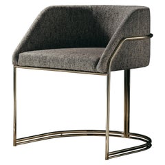 Déjà Vu Chair in Talent Fabrics and Polished Brass Metal