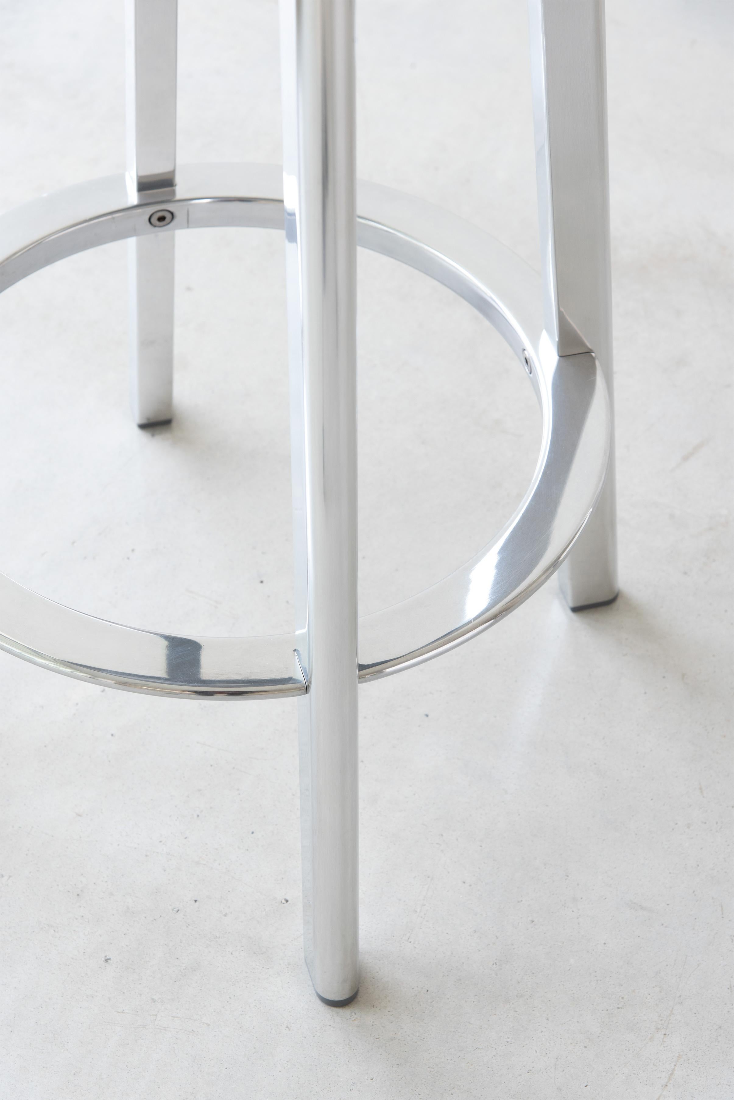 Contemporary Deja-Vu Medium Stool in Aluminum by Naoto Fukasawa for MAGIS For Sale