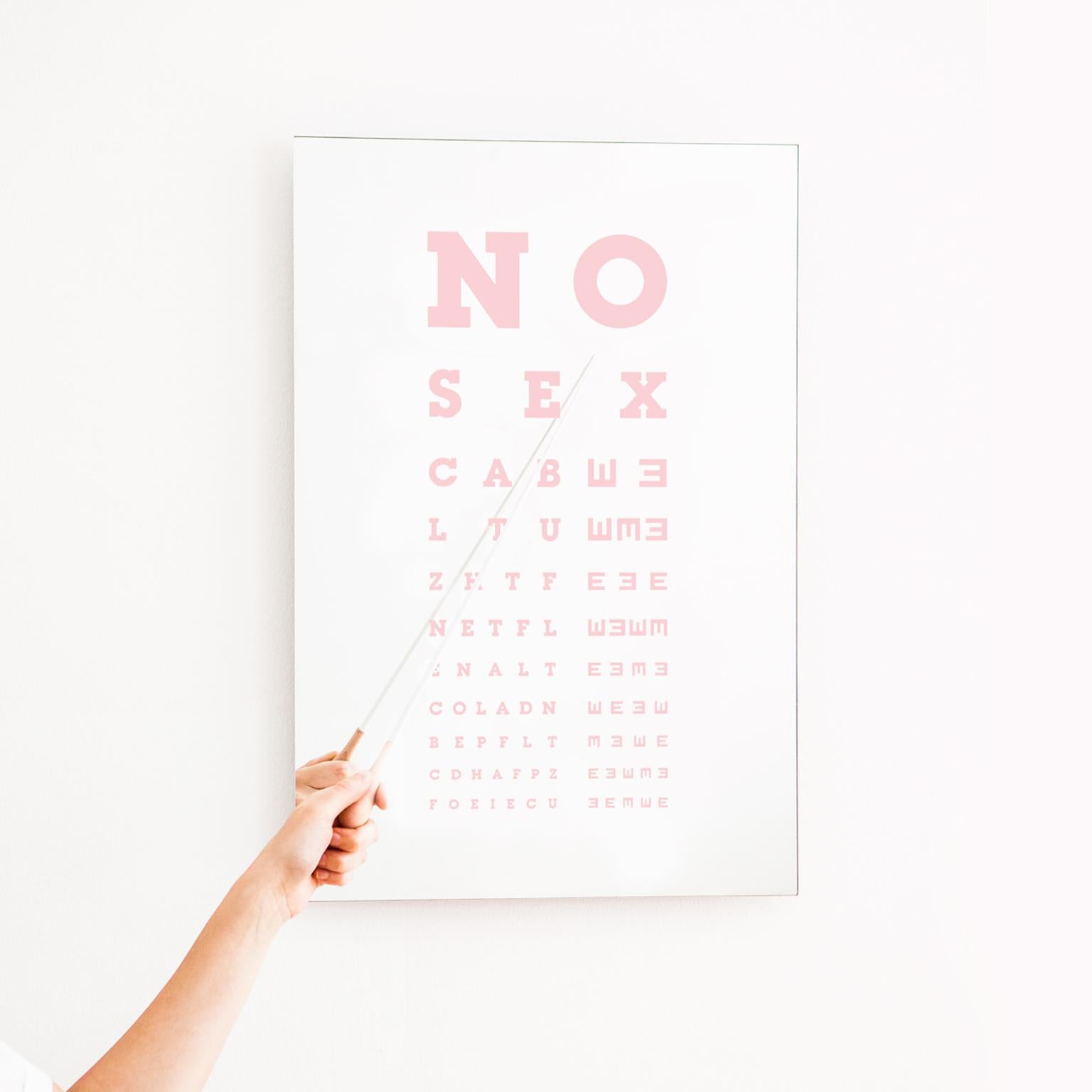Deja Vu No Sex Rosa Buchstaben-Wandspiegel, Atelier Biagetti (Italienisch) im Angebot