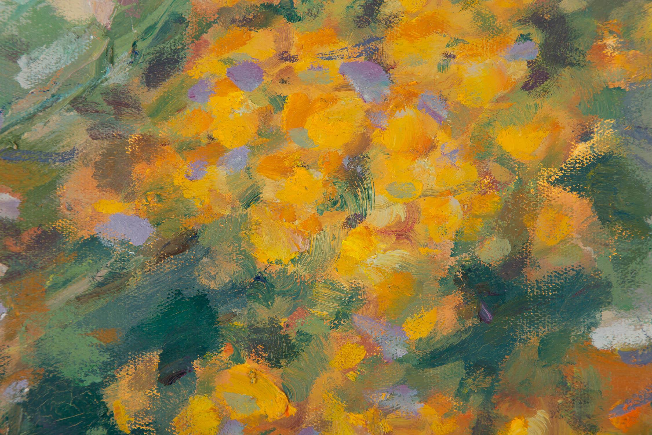  Titel: Blumen
 Medium: Öl auf Leinwand
 Größe: 23 x 20 Zoll
 Rahmen: Einrahmungsmöglichkeiten vorhanden!
 Zustand: Das Gemälde scheint in ausgezeichnetem Zustand zu sein.
 
 Jahr: 2014
 Künstler: Dejun Chen
 Unterschrift: Unterzeichnet
 Position