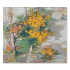 Dejun Chen Impressionist Original Oil Painting "Flowers"