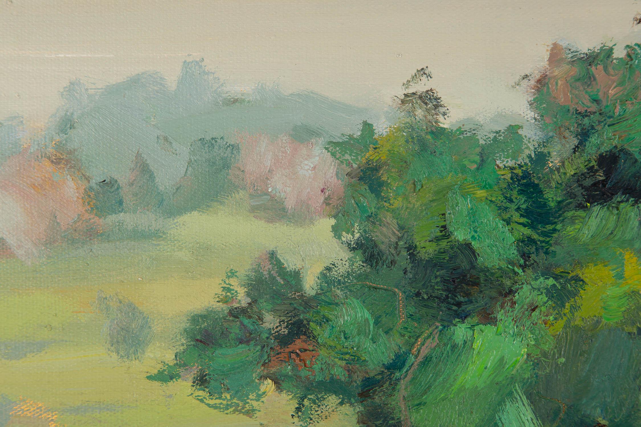 Dejun Chen Landscape Original Oil On Canvas 