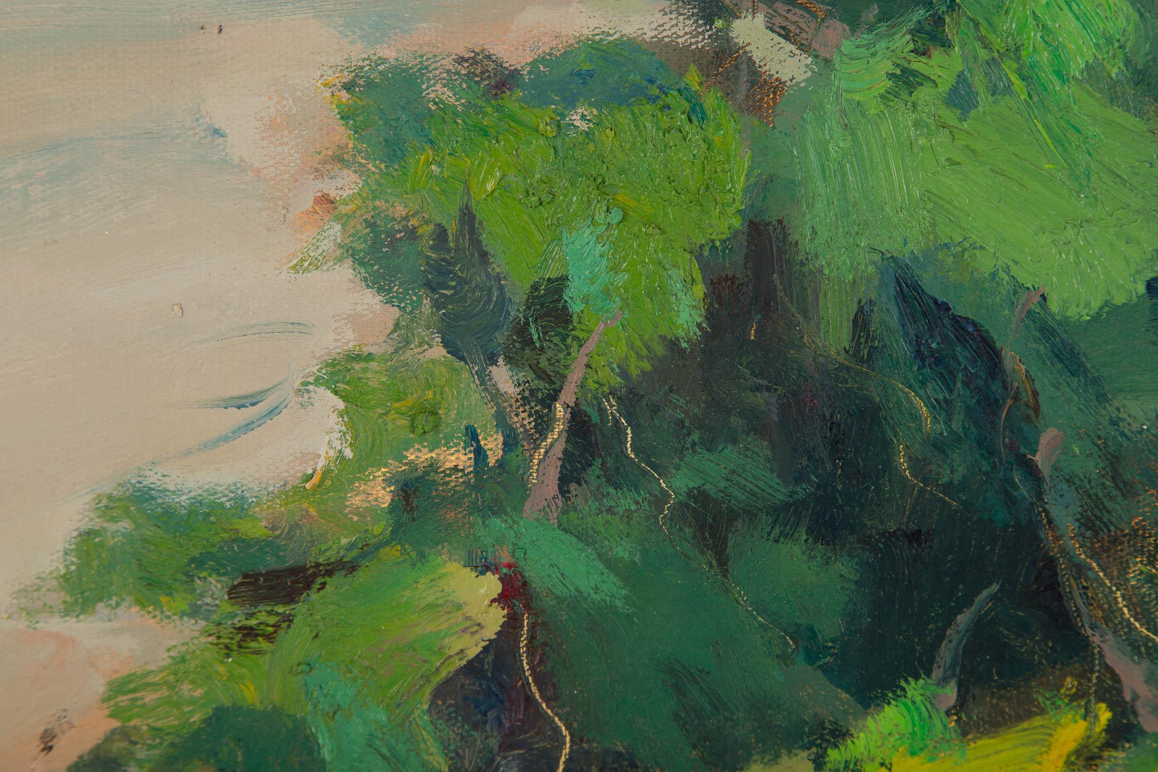 Dejun Chen Landscape Original Oil On Canvas 