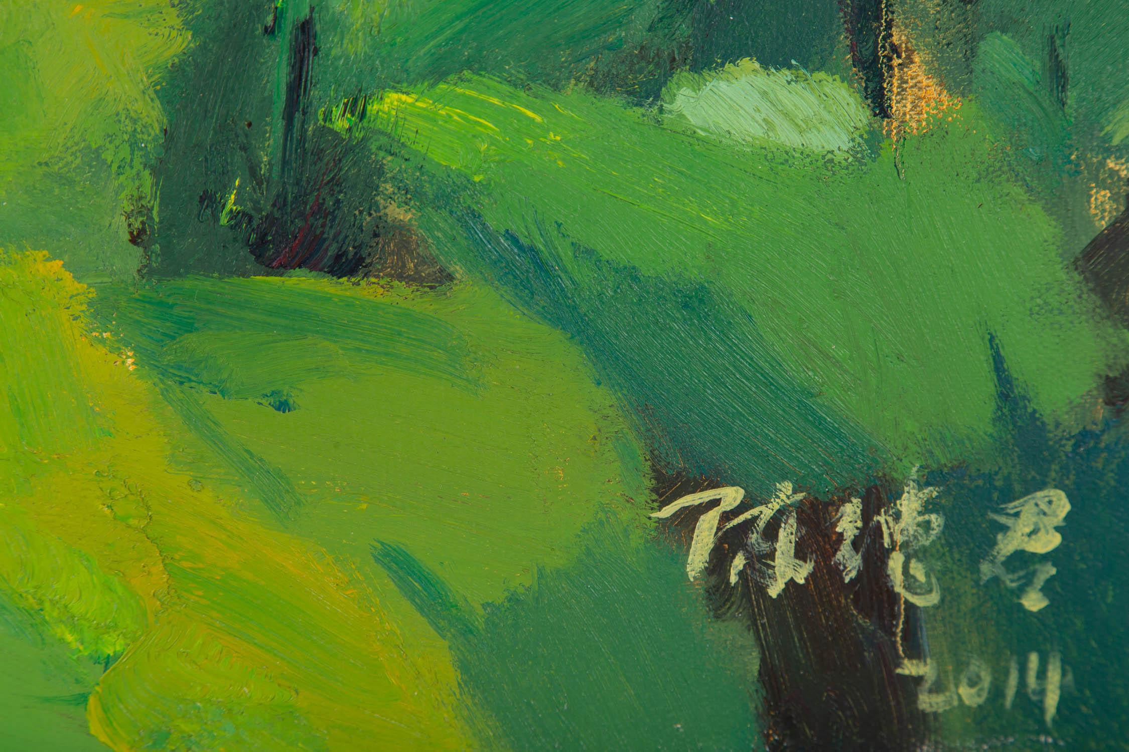 Dejun Chen Landscape Original Oil On Canvas 