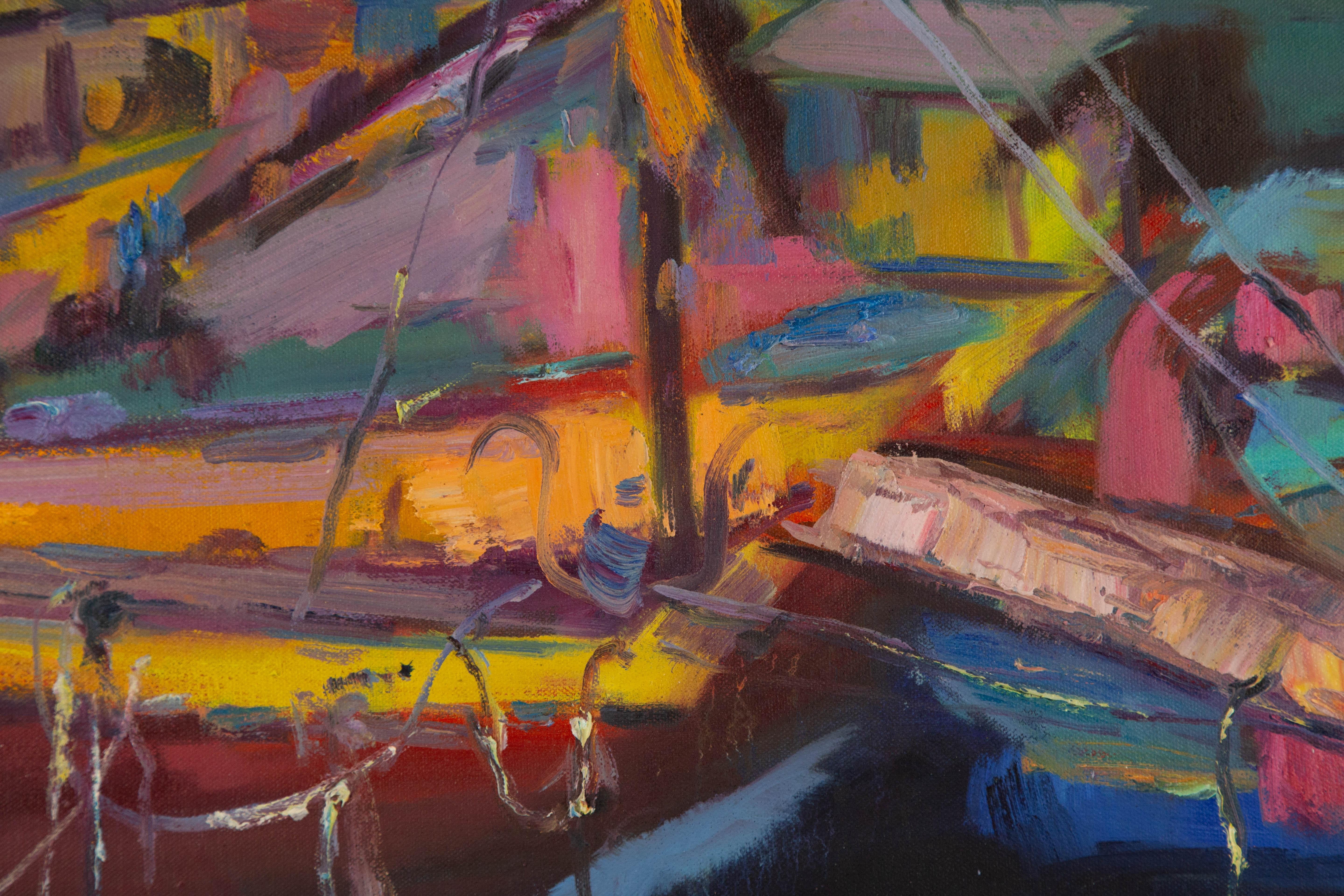Dejun Chen Landscape Original Oil On Canvas 