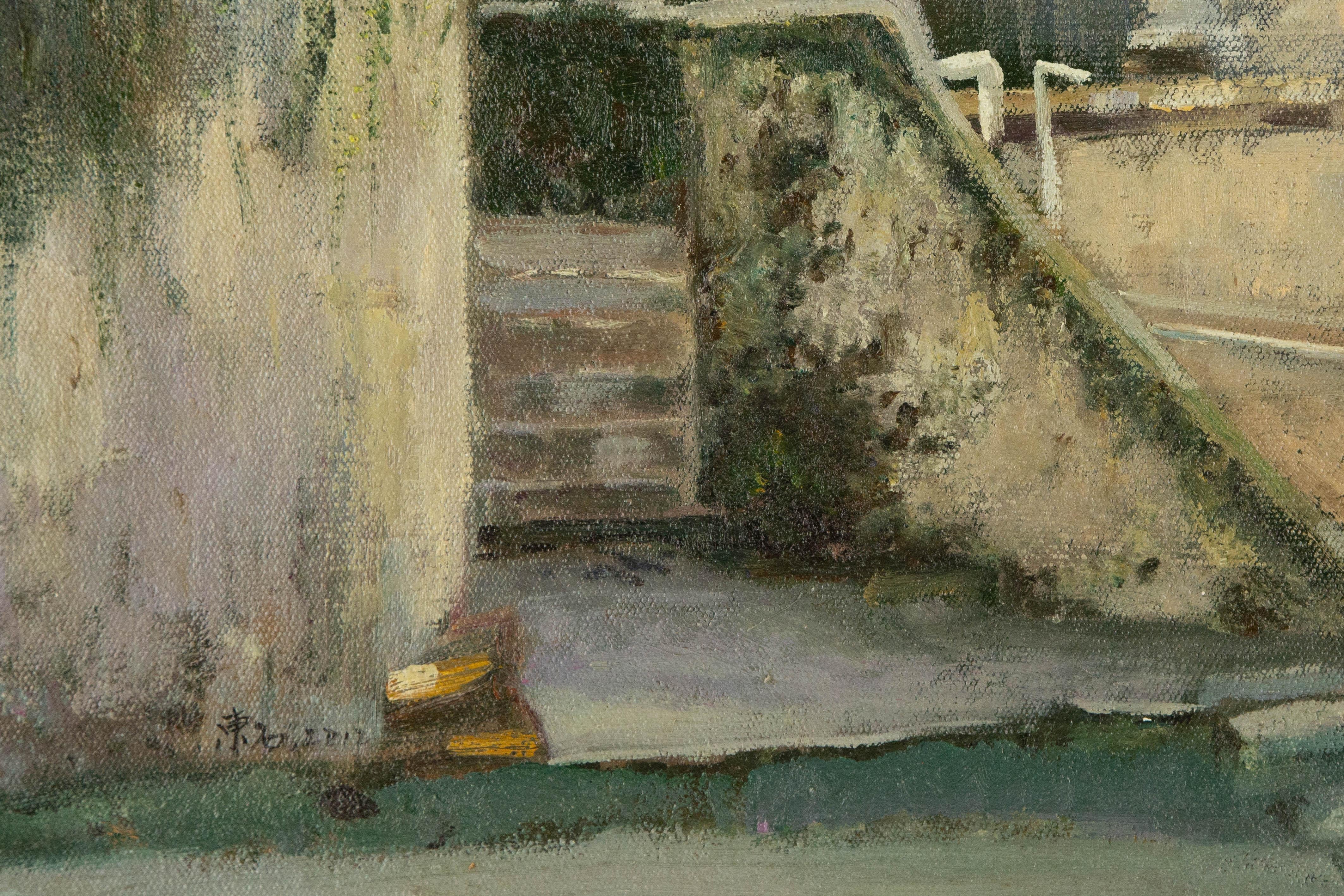 Dejun Wang Landscape Original Oil On Canvas 