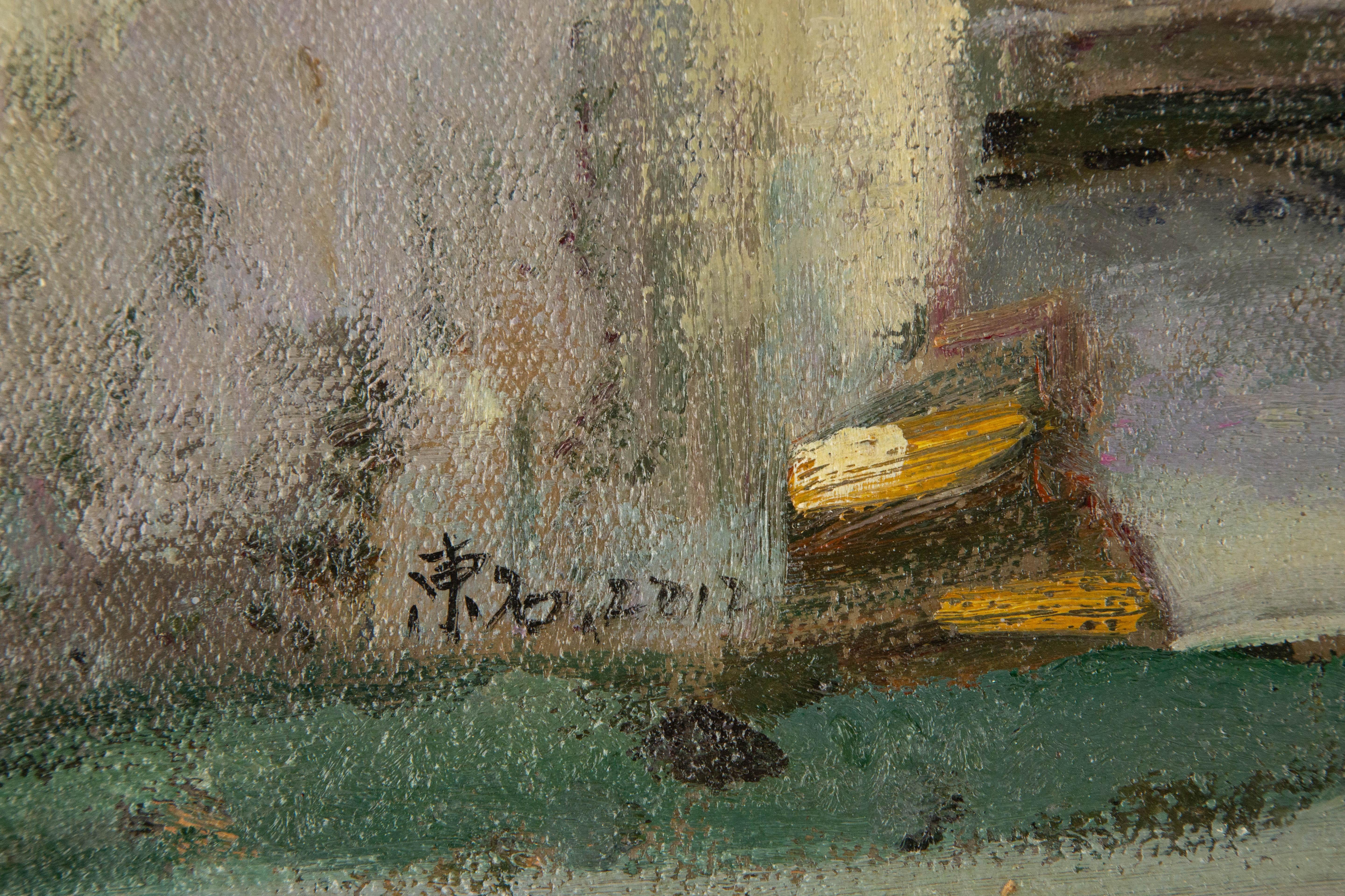 Dejun Wang Landscape Original Oil On Canvas 