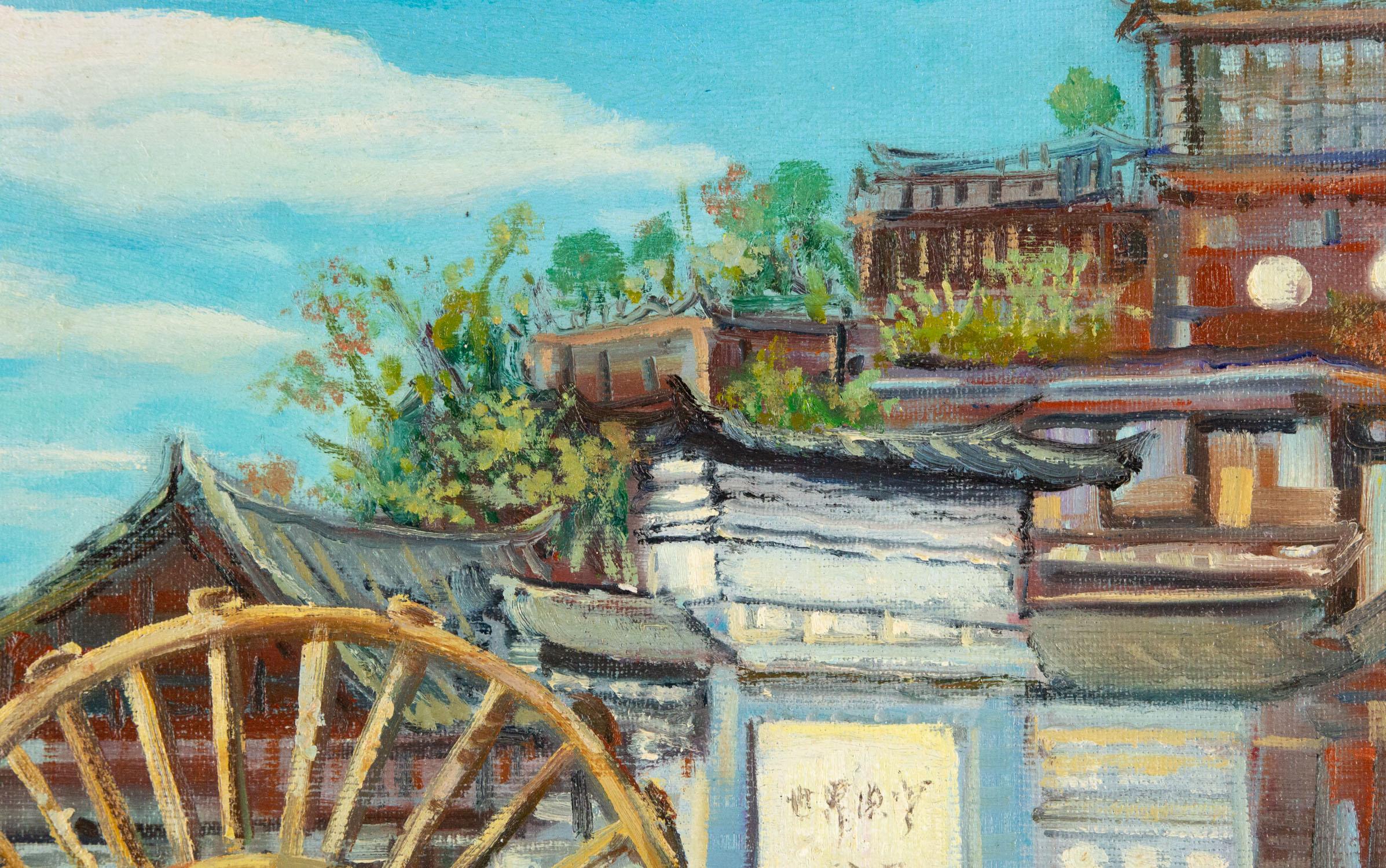 DeJun Wang Landscape Original Oil On Canvas 