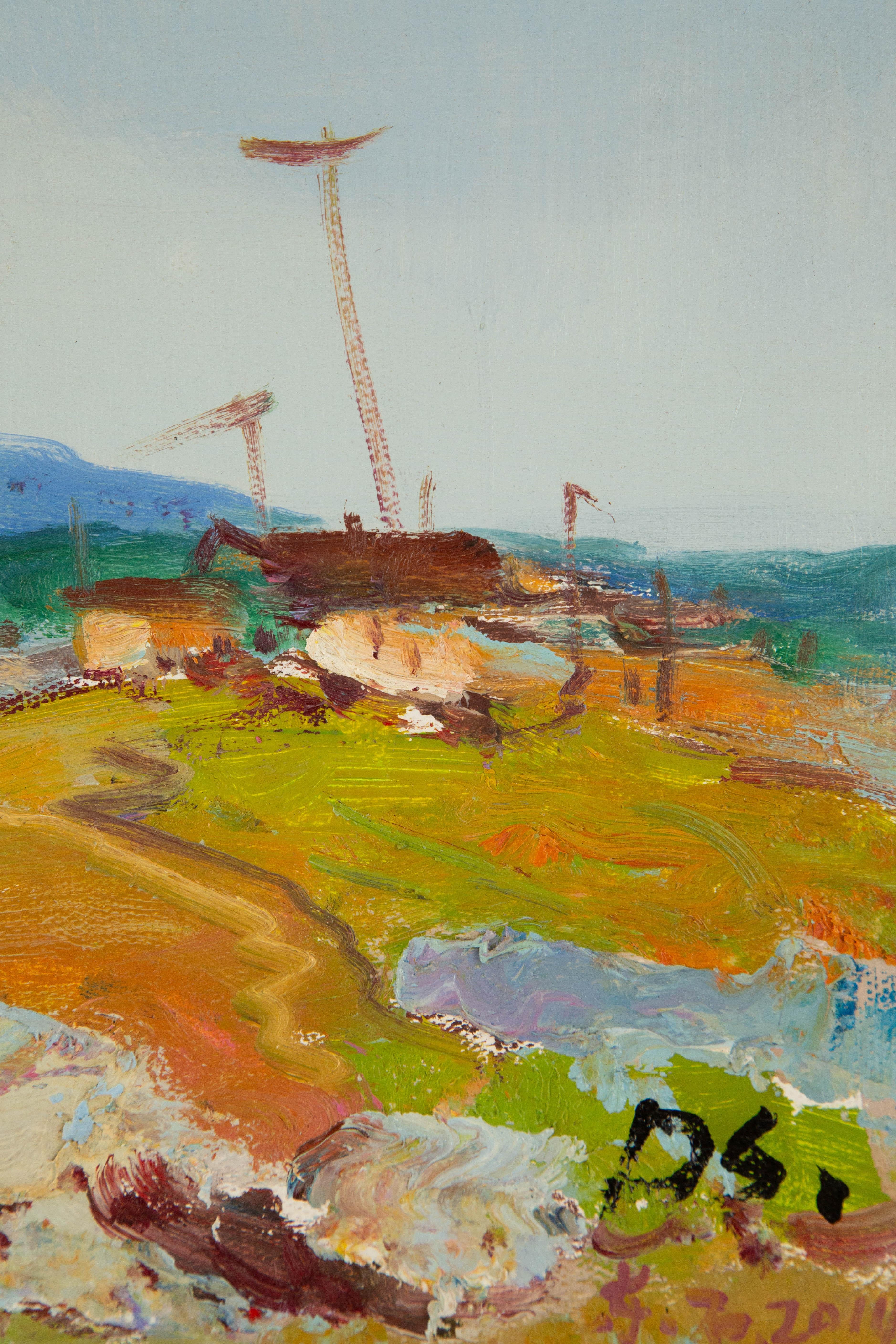 Dejun Wang Paesaggio Pittura ad olio originale 