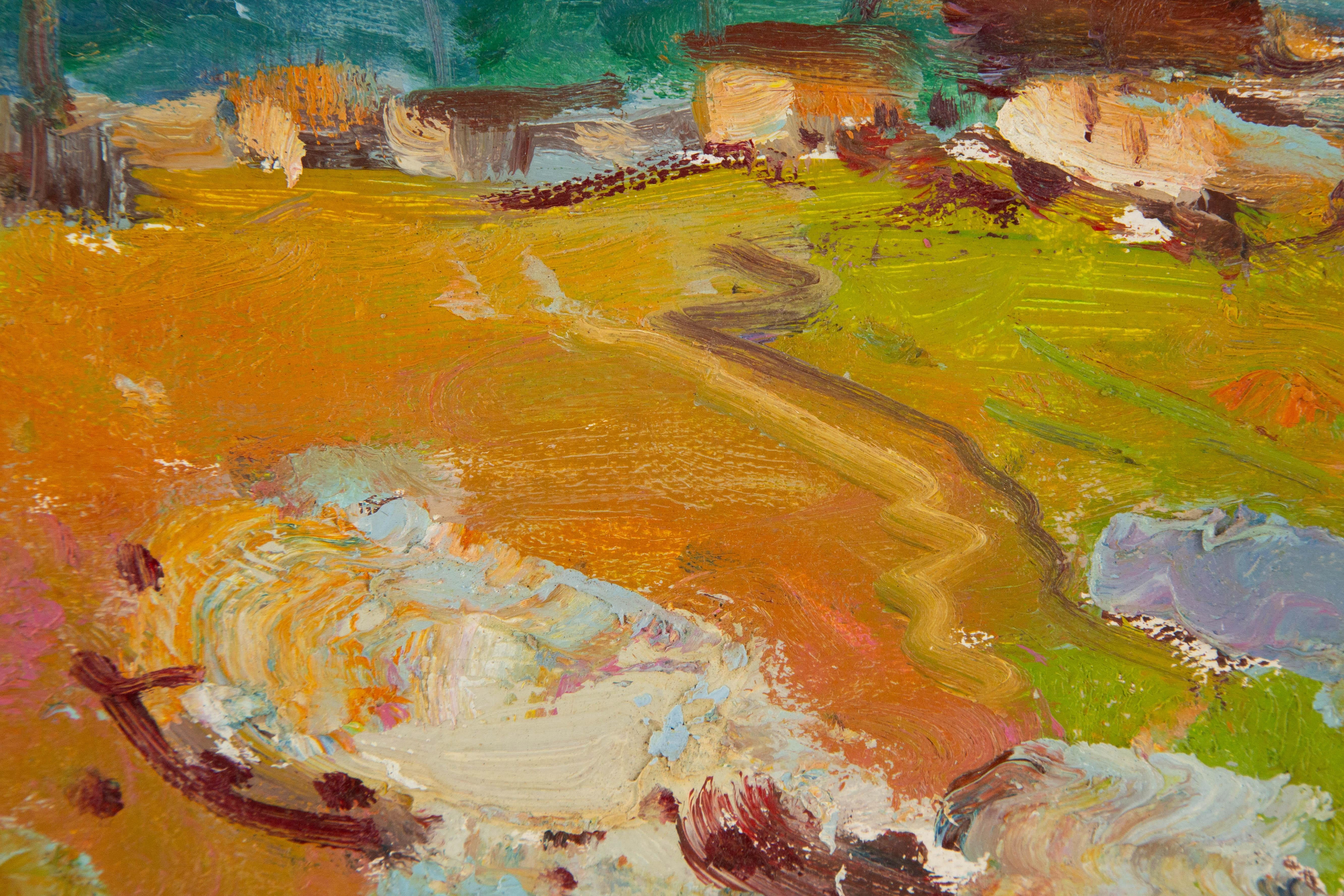 Dejun Wang Paesaggio Pittura ad olio originale 