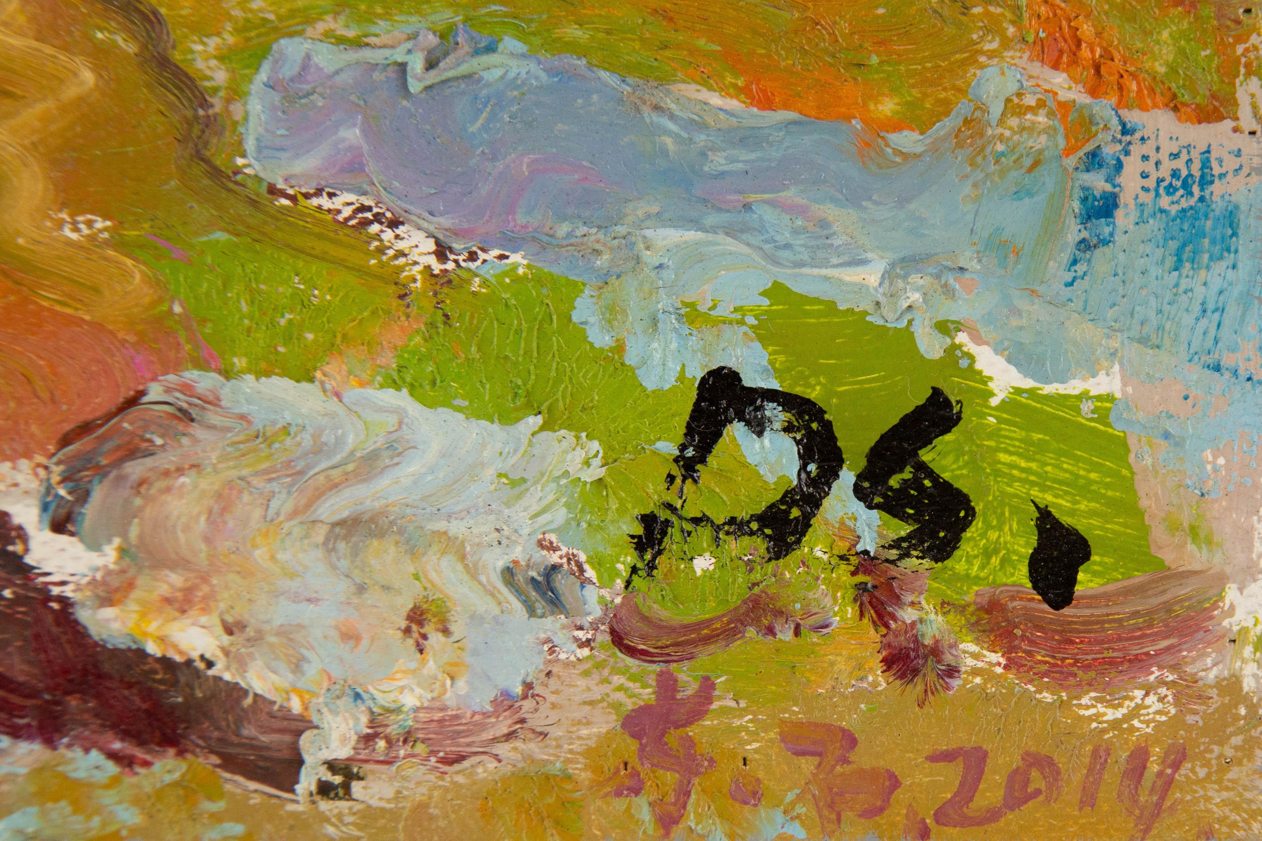 Dejun Wang Paesaggio Pittura ad olio originale 