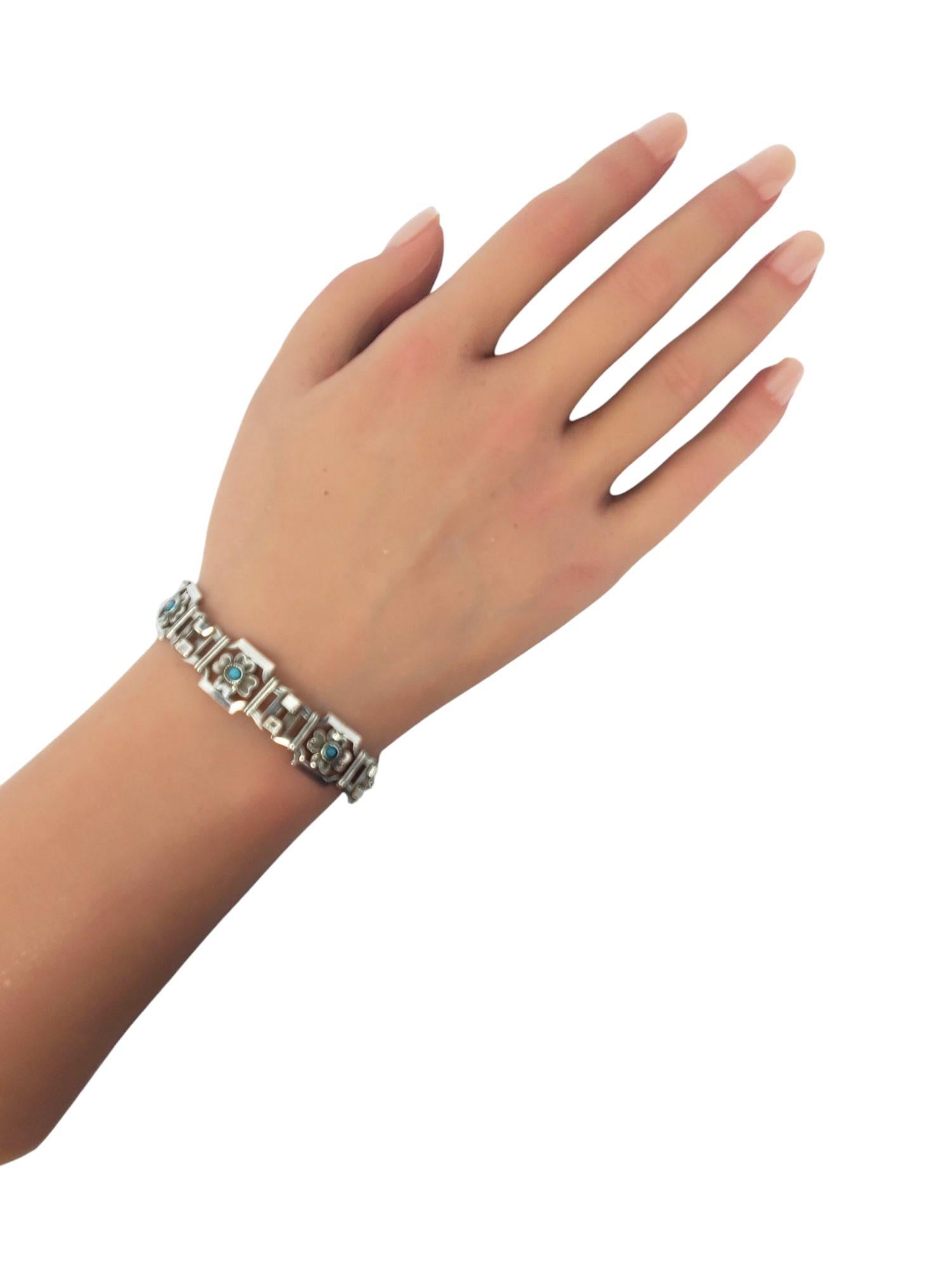 Bracciale in argento sterling con turchese Deknatel #21202 in vendita 7