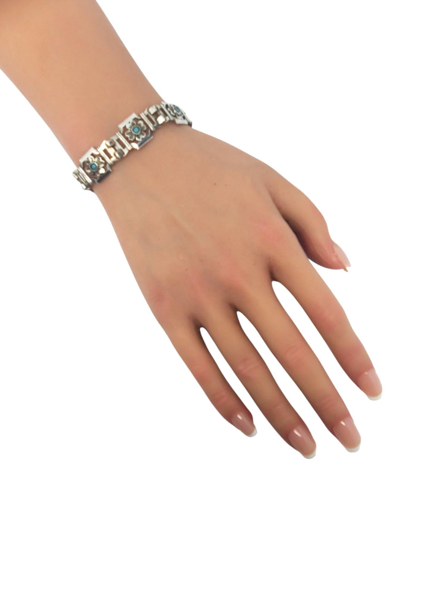 Bracciale in argento sterling con turchese Deknatel #21202 in vendita 8