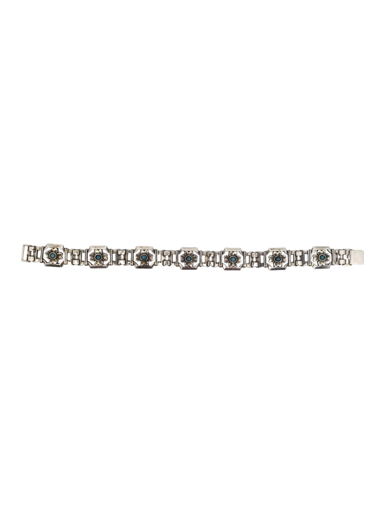 Cabochon Bracciale in argento sterling con turchese Deknatel #21202 in vendita