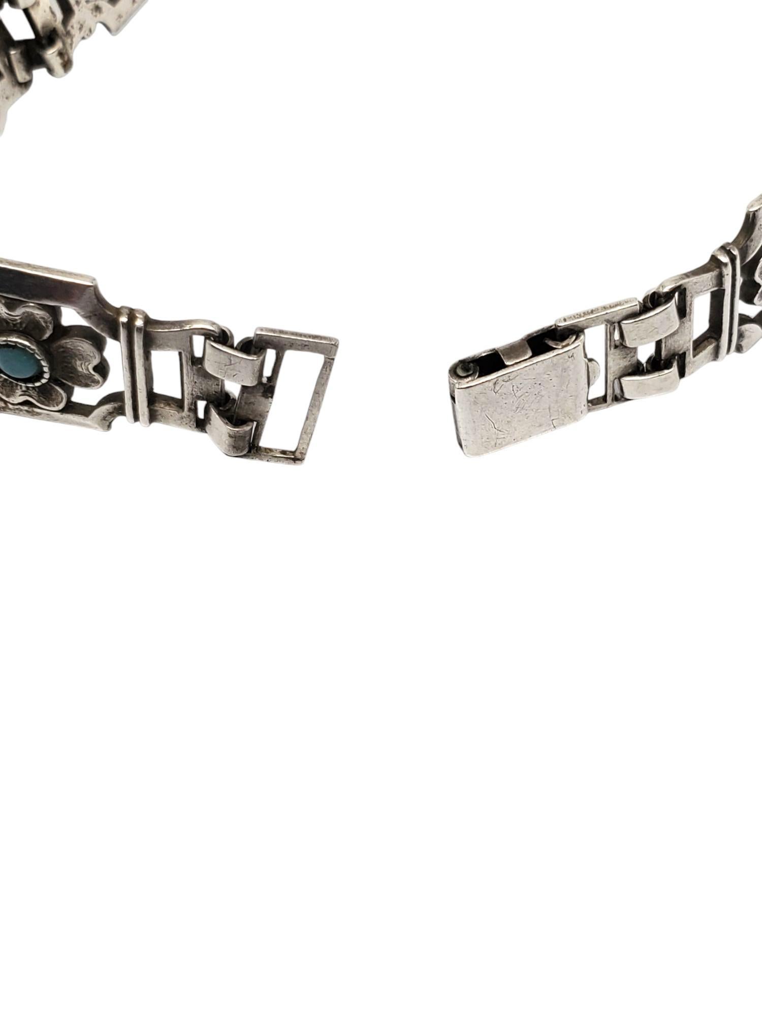 Bracciale in argento sterling con turchese Deknatel #21202 in vendita 2