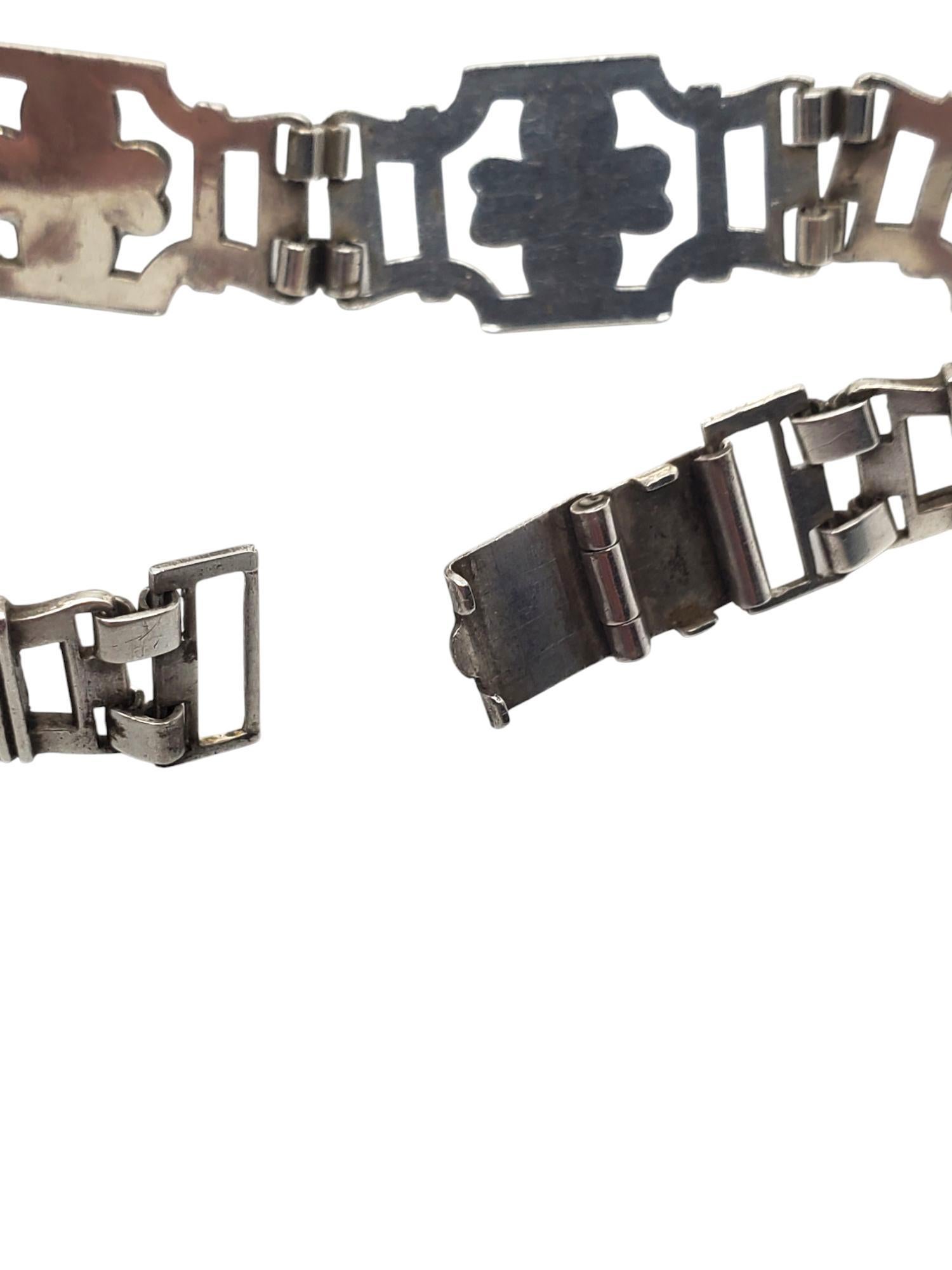 Bracciale in argento sterling con turchese Deknatel #21202 in vendita 3