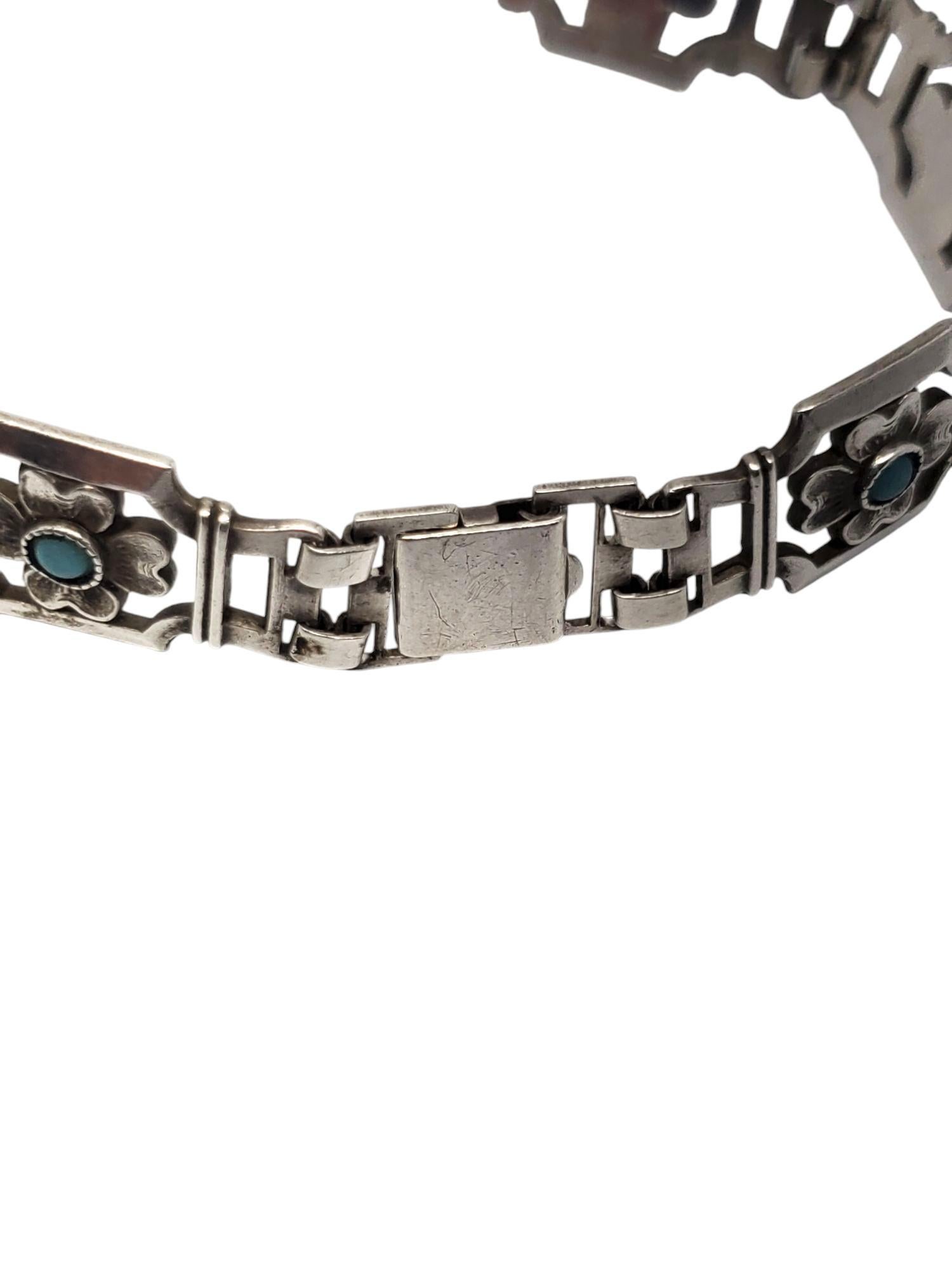 Bracciale in argento sterling con turchese Deknatel #21202 in vendita 4