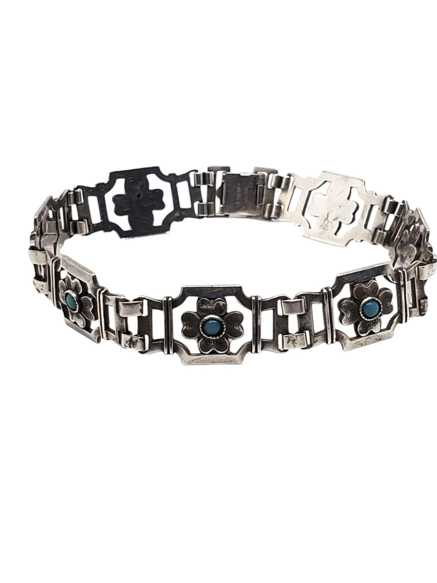 Bracciale in argento sterling con turchese Deknatel #21202 in vendita
