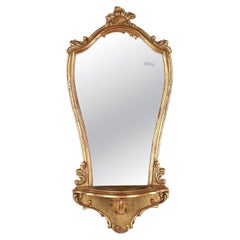 Deknudt Baroque‑Style Gilt Resin Mirror with Plateau, Belgium 1970s