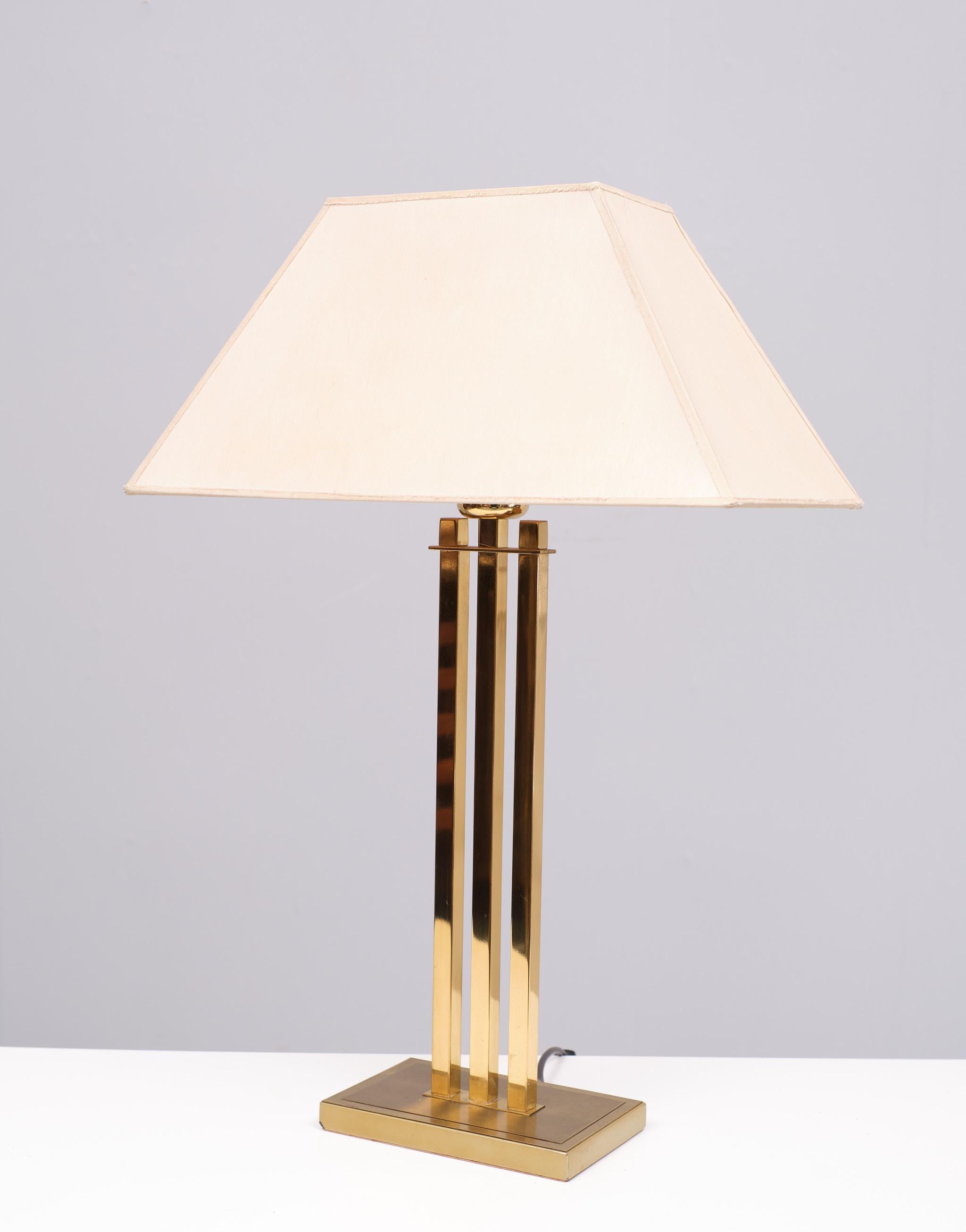Willy Rizzo for Deknudt Brass Table lamp Hollywood Regency 1970s Belgium  For Sale 1