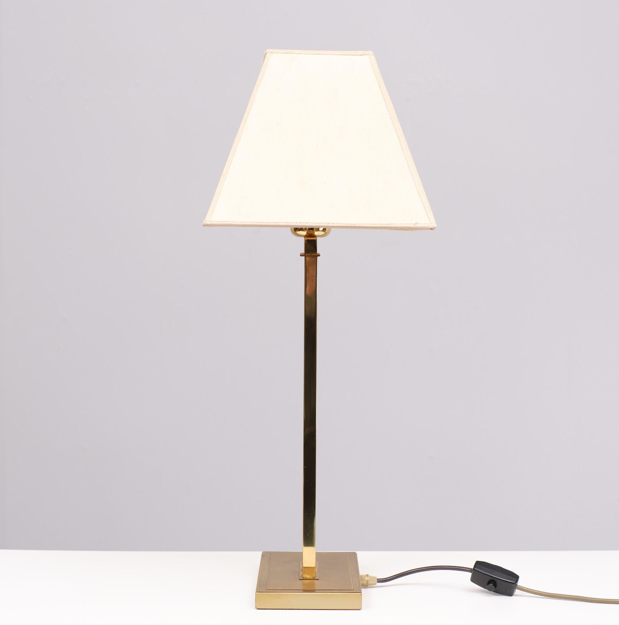 Willy Rizzo für Deknudt, Hollywood-Regency-Tischlampe aus Messing, 1970er Jahre, Belgien im Angebot 1