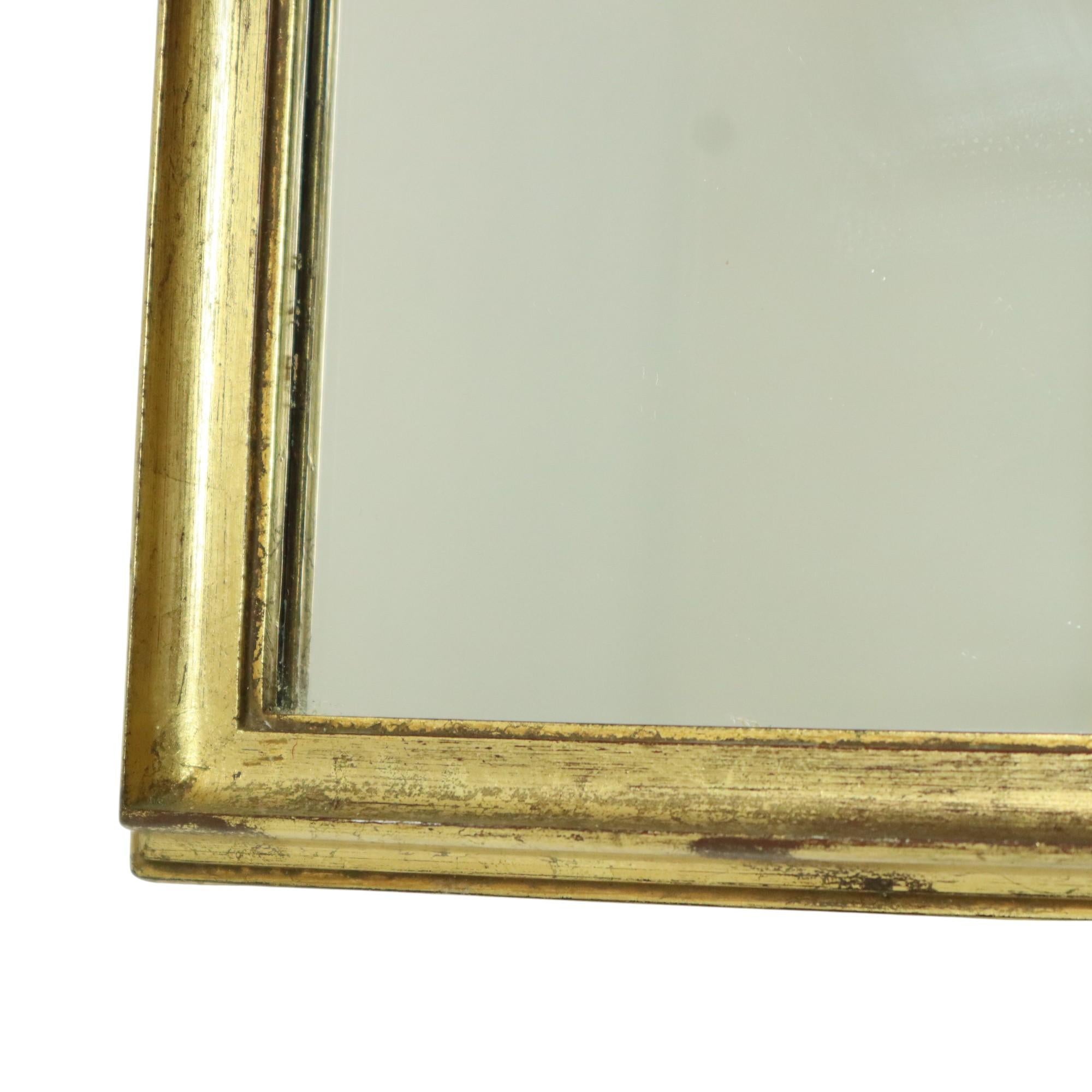 Deknudt Crest Mirror Gold Leaf Gilded Belgium Seventies 2