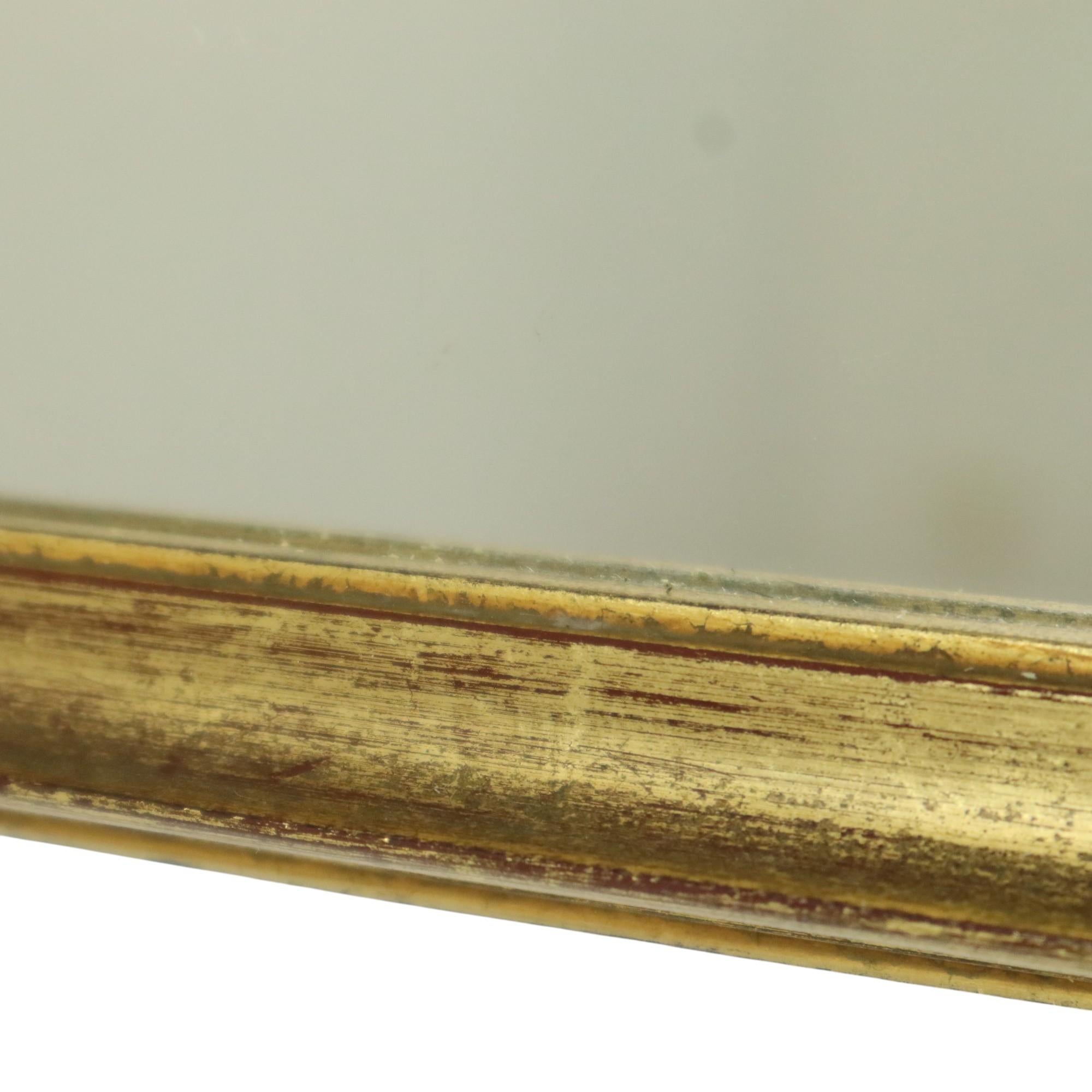 Deknudt Crest Mirror Gold Leaf Gilded Belgium Seventies 3
