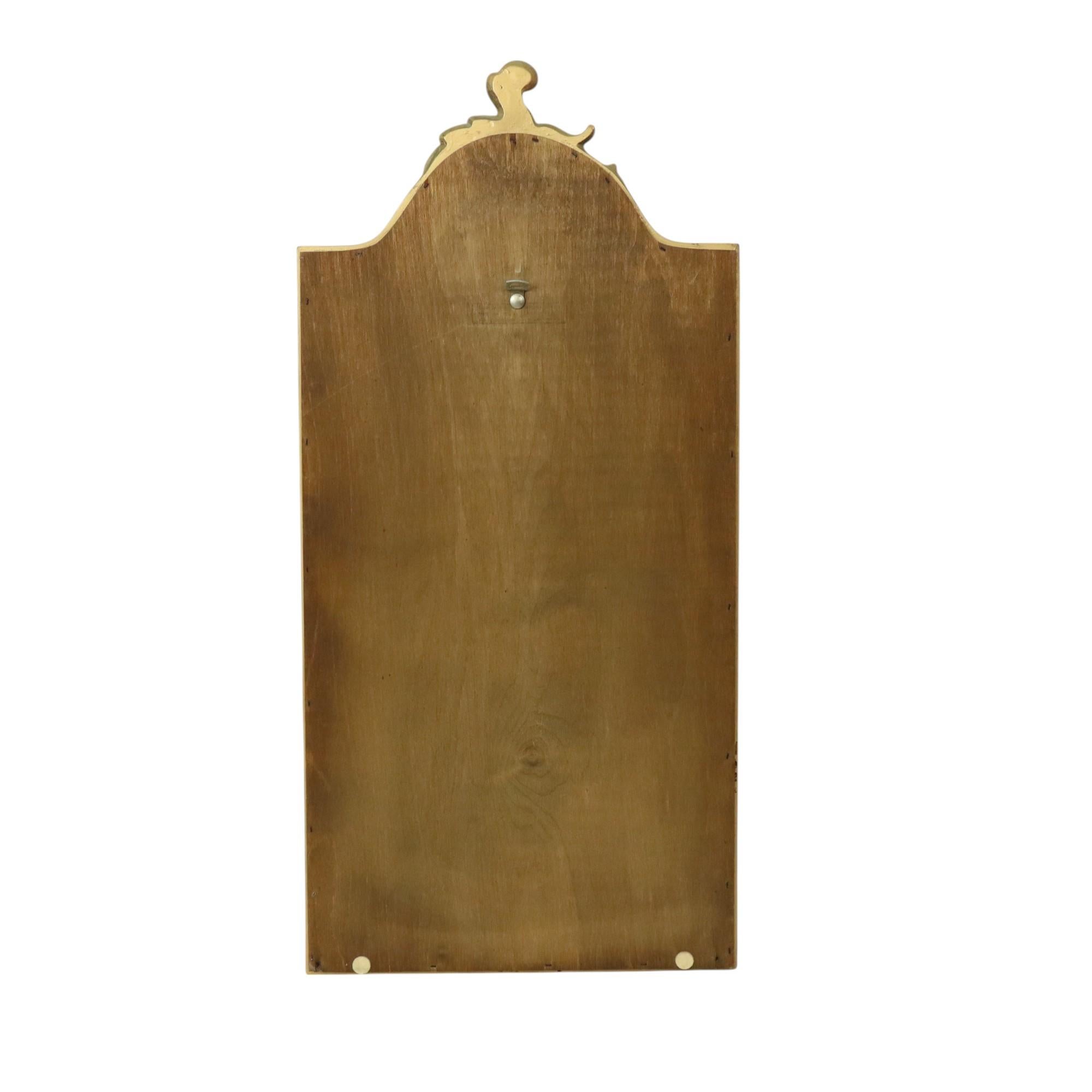 Deknudt Crest Mirror Gold Leaf Gilded Belgium Seventies 4